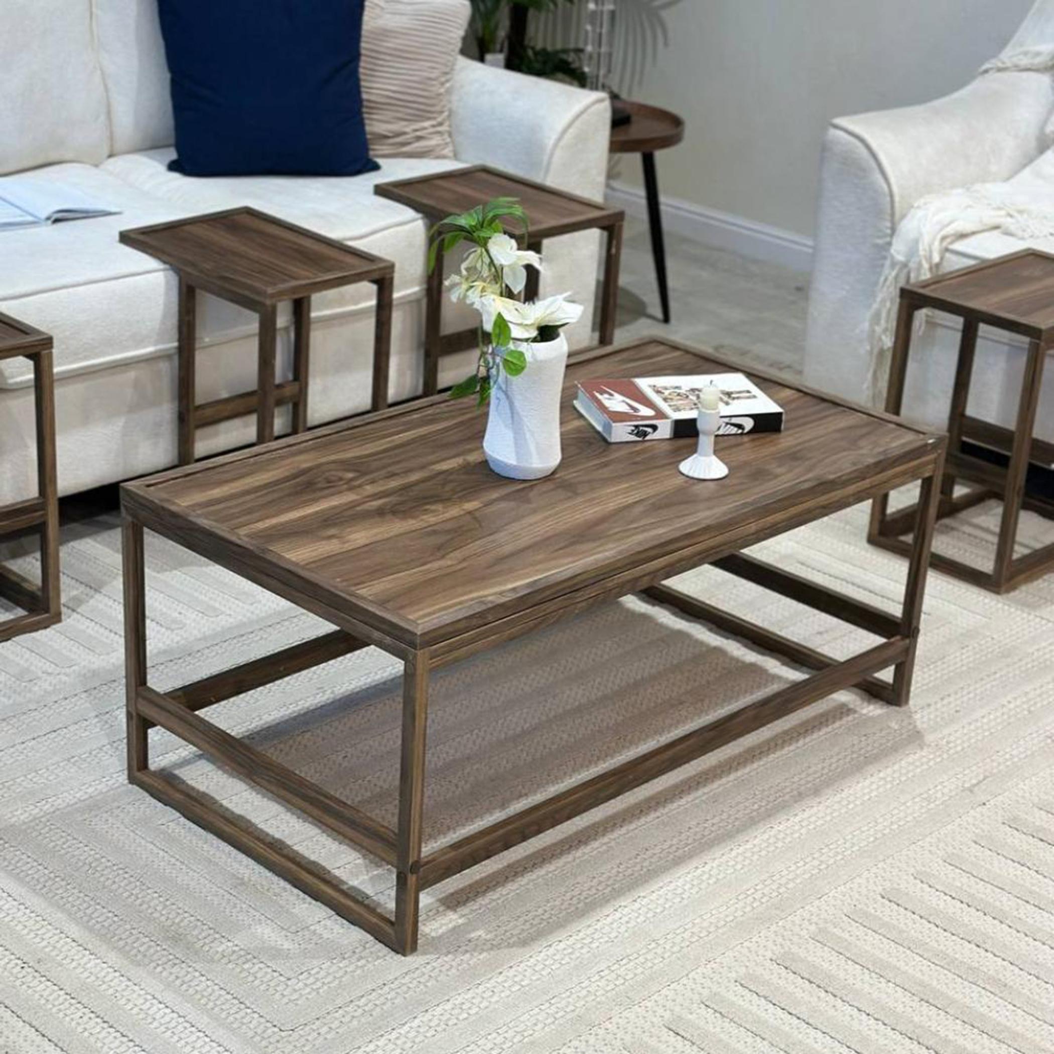 Wooden Top 7-Piece Coffee Table and Side Table Set-furniture-livingroom-coffeetables-image-3