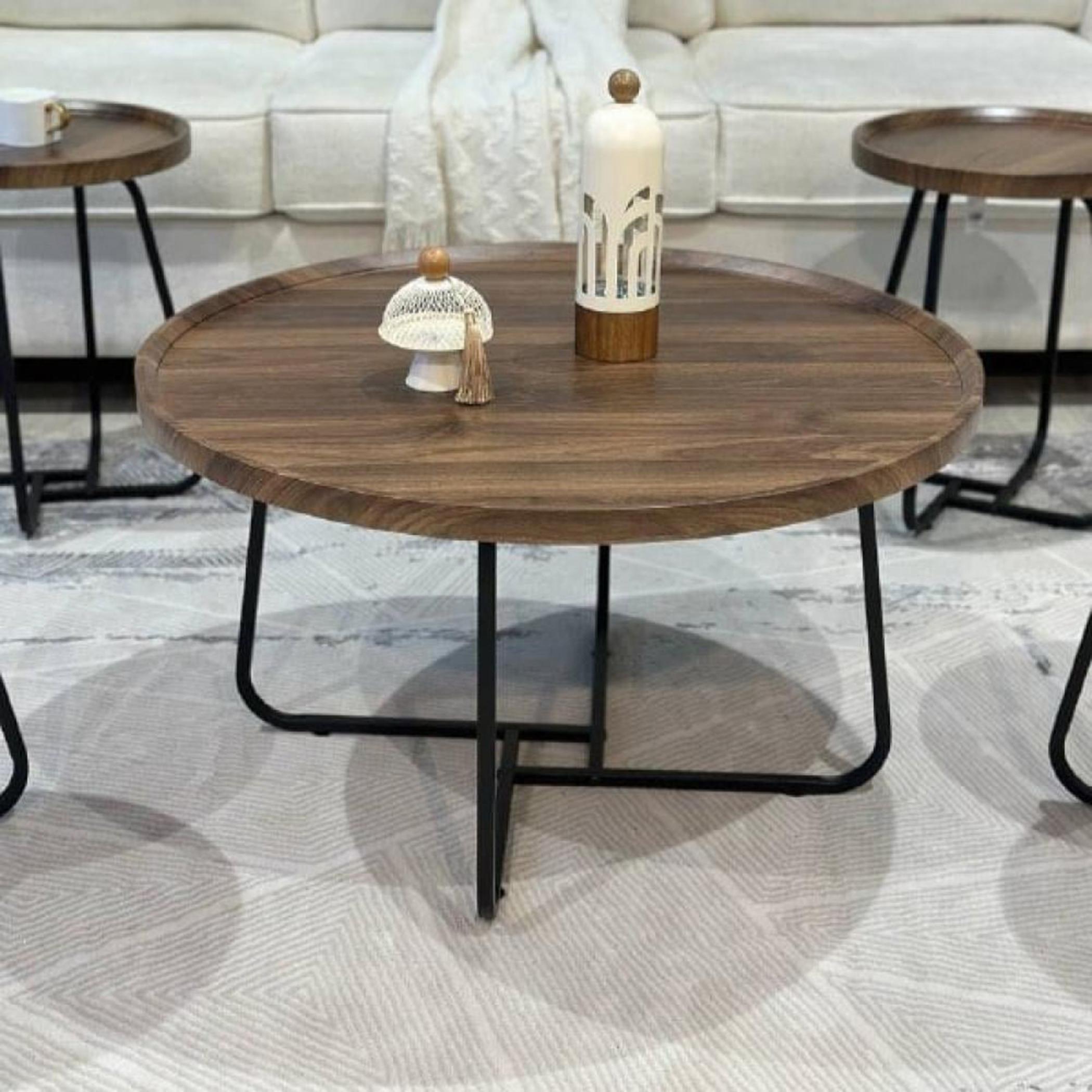 Wooden Top 6-Piece Table Set-furniture-livingroom-sideandendtables-image-2