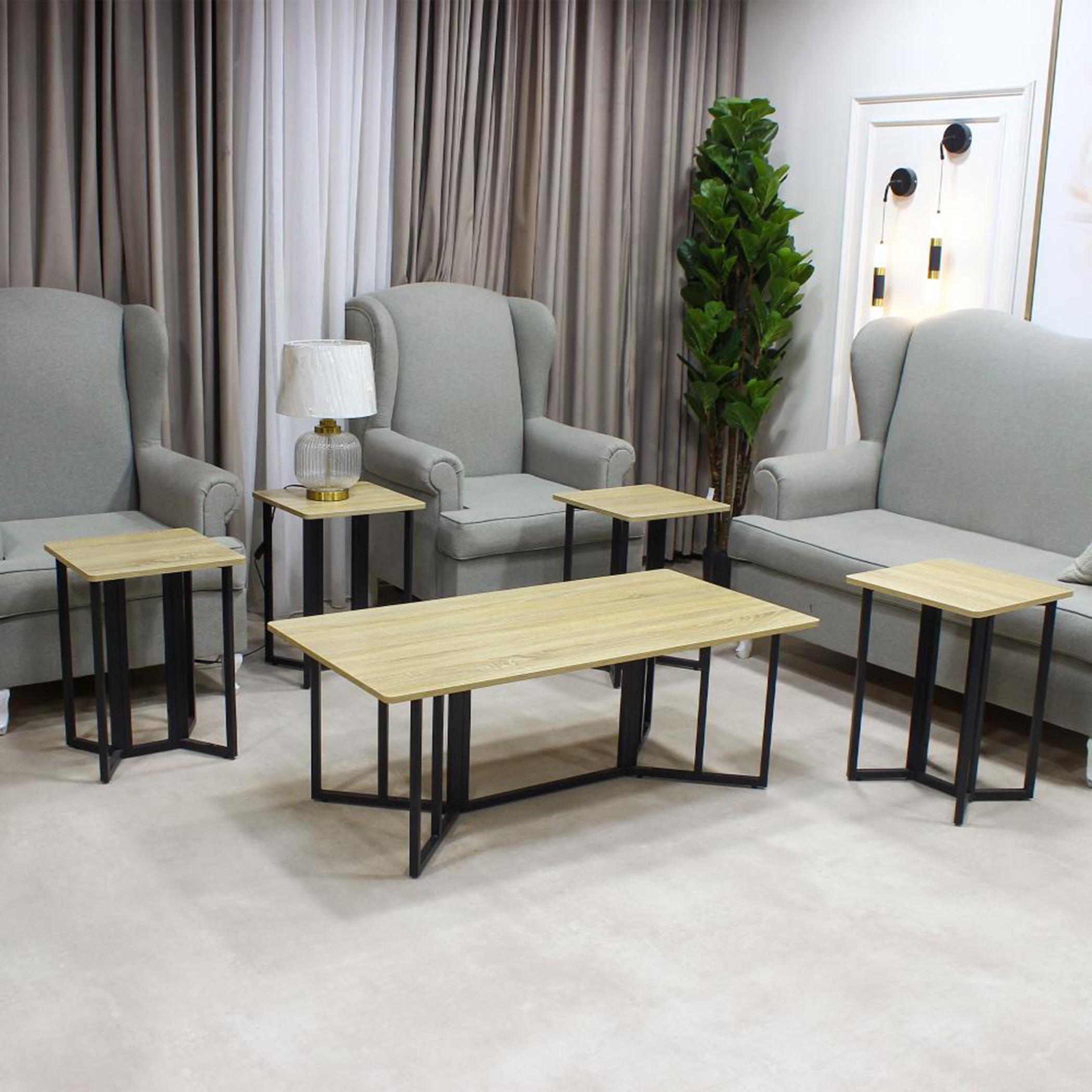 Wooden Top 5-Piece Table Set-furniture-livingroom-coffeetables-image-3