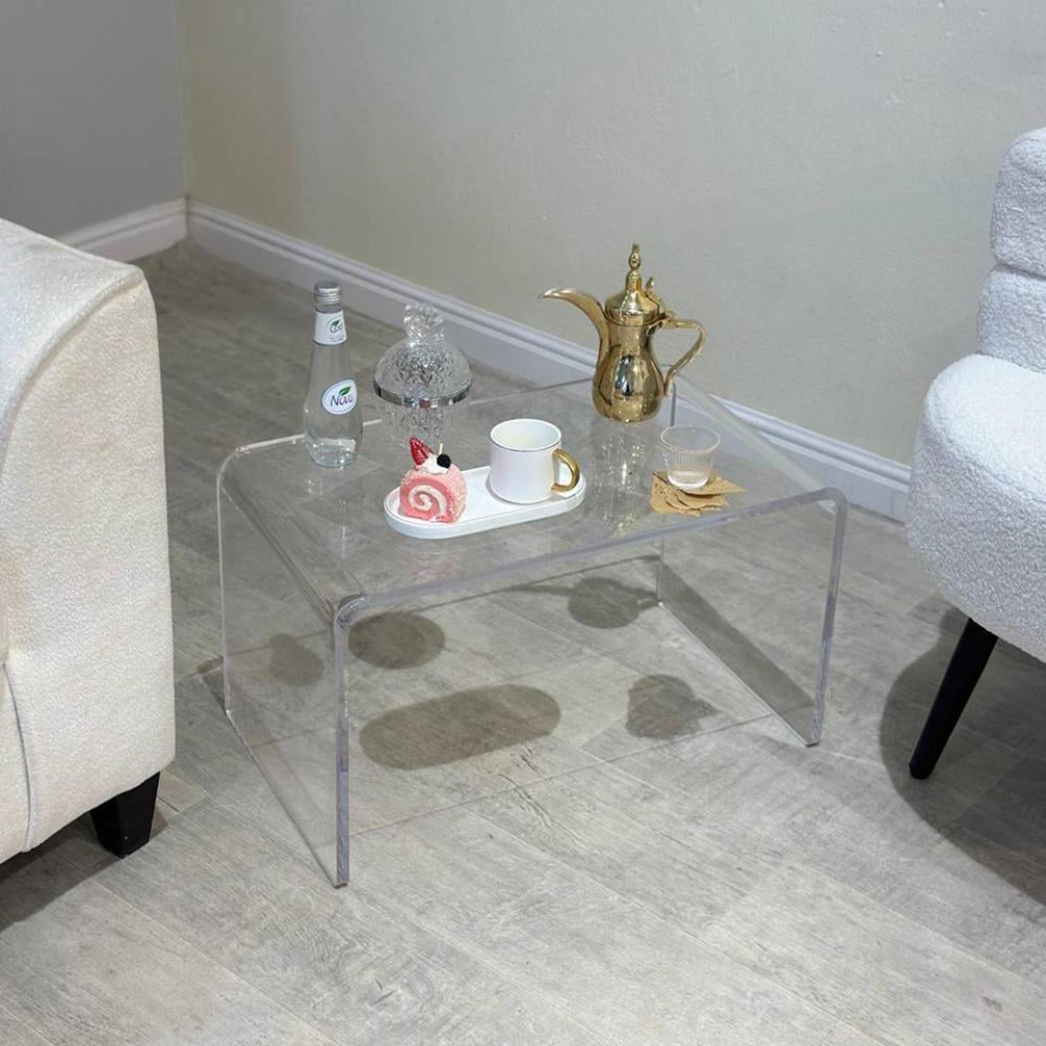 TODO Acrylic Accent Table - 57x35x33 cms-furniture-livingroom-sideandendtables-image-4