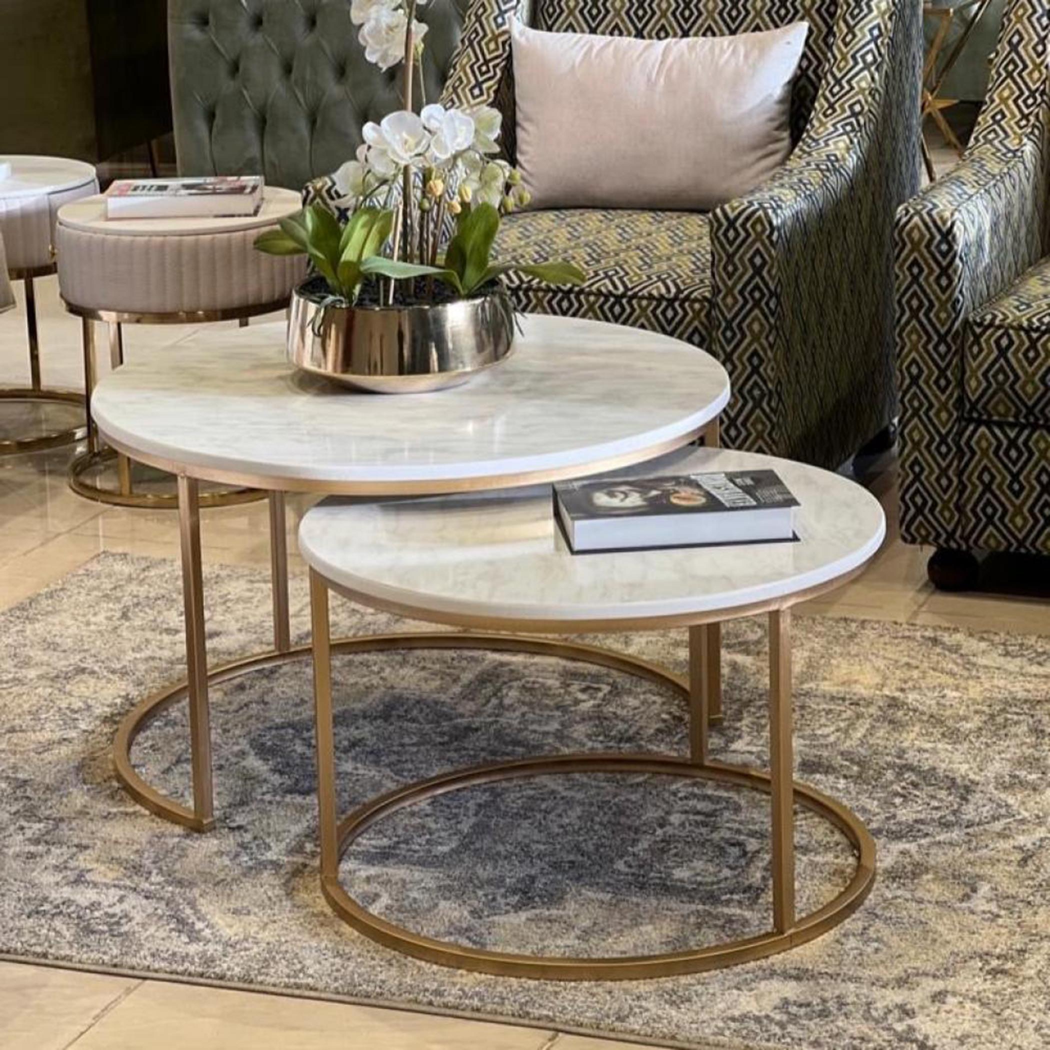 Wooden Top Nesting Table - Set of 2-furniture-livingroom-nestoftables-image-1