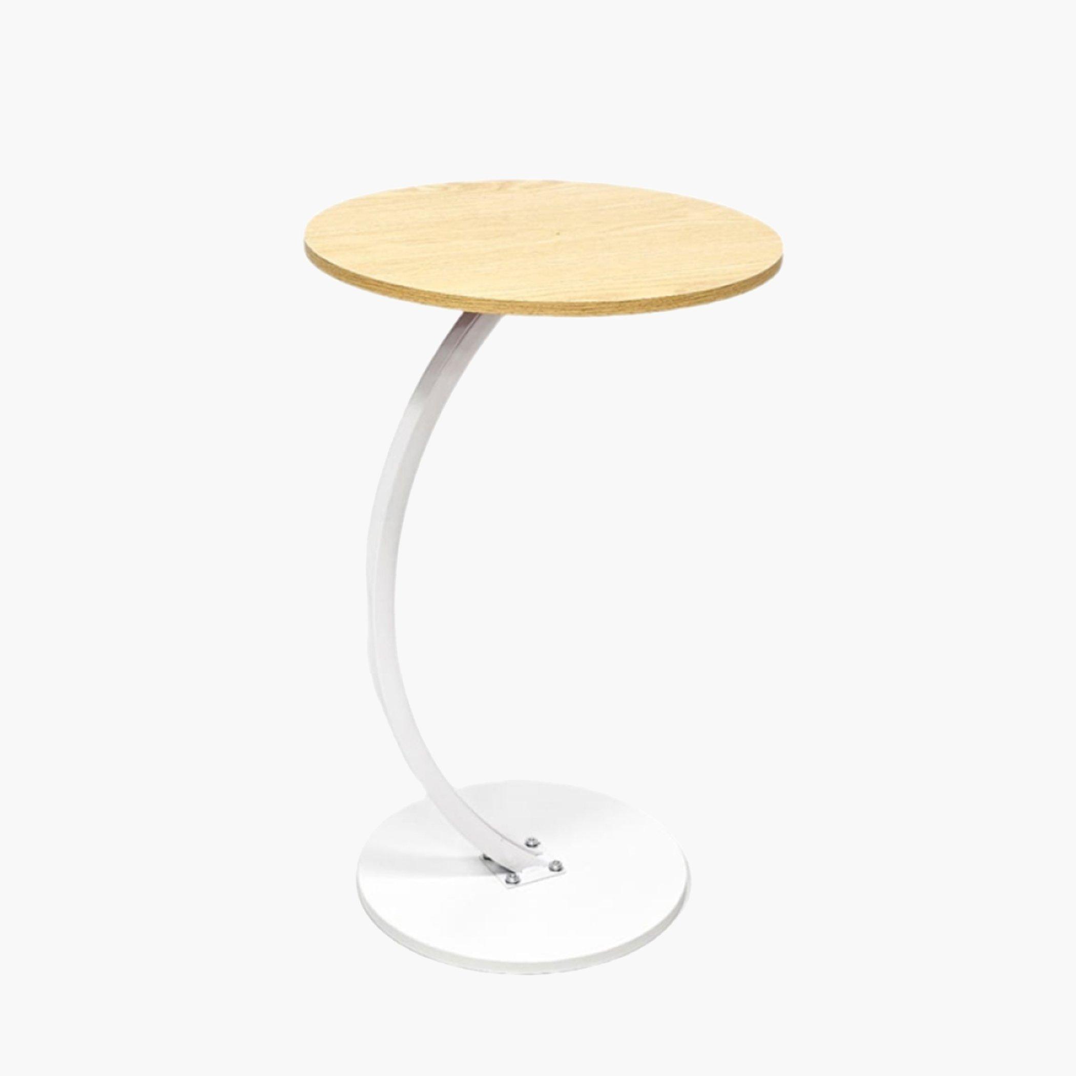 Wooden Top Side Table with Pedestal Base - 40x40x60 cms-furniture-livingroom-sideandendtables-image-3