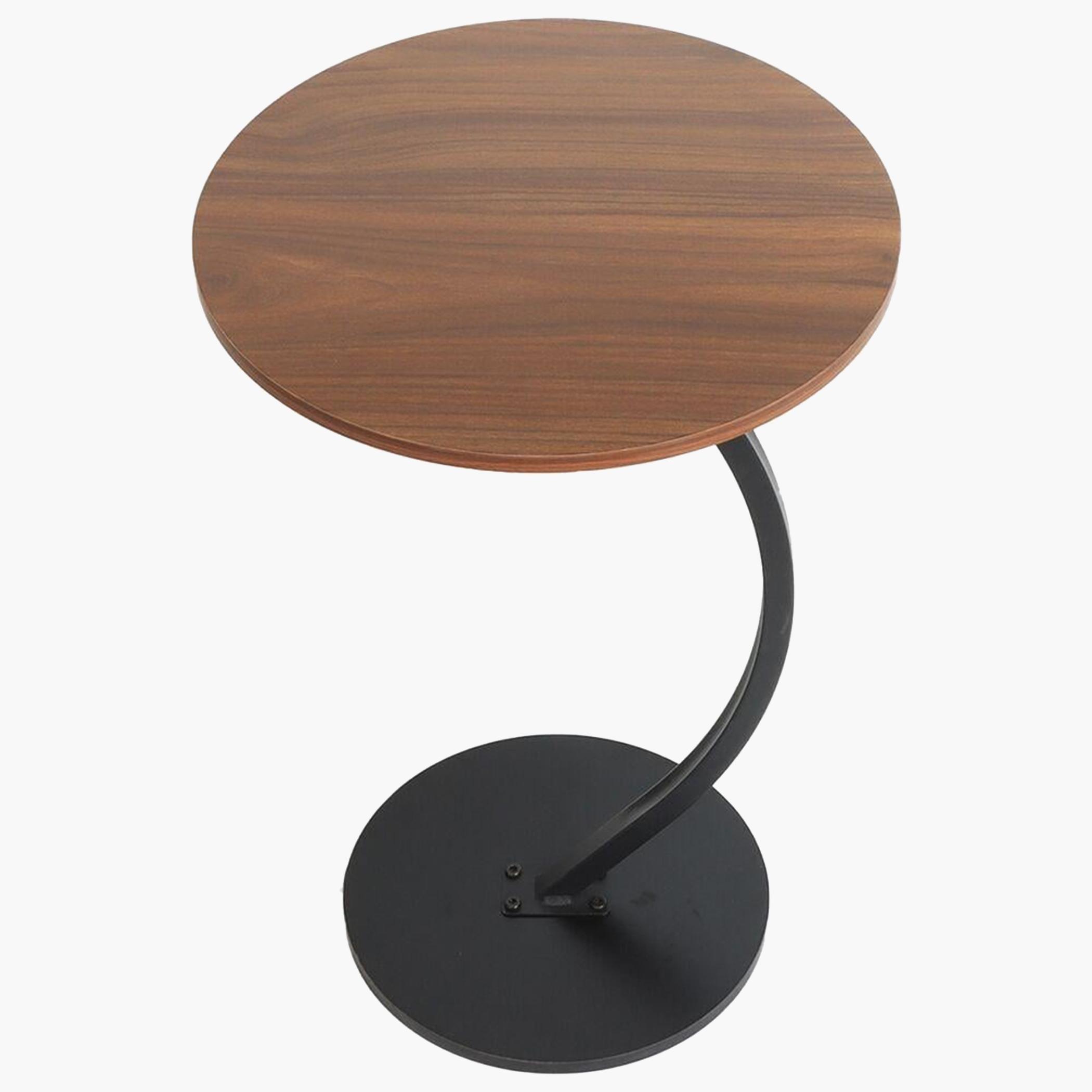 Wooden Top Side Table with Pedestal Base - 40x60 cms-furniture-livingroom-sideandendtables-image-2