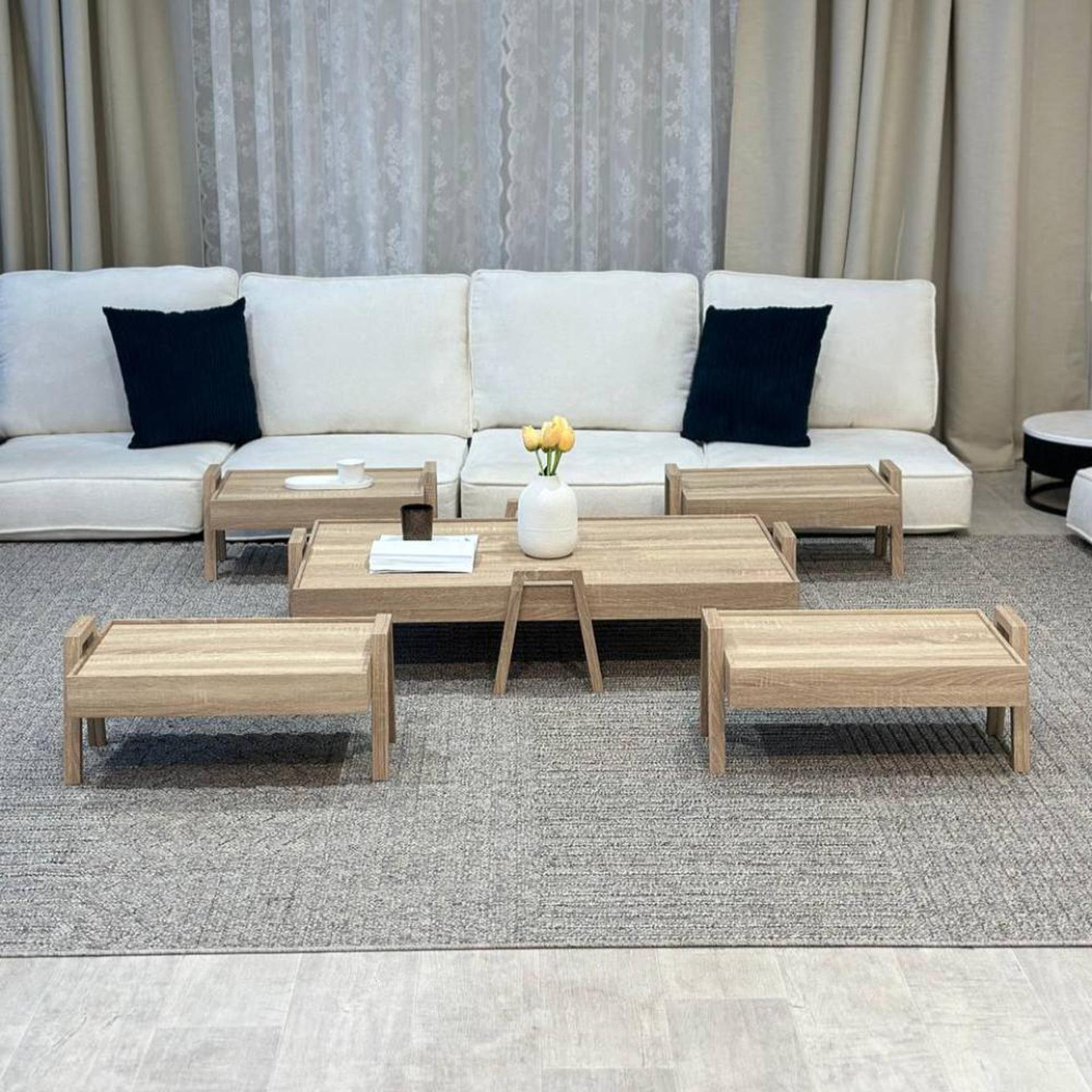 Wooden Top 5-Piece Table Set-furniture-livingroom-coffeetables-image-2