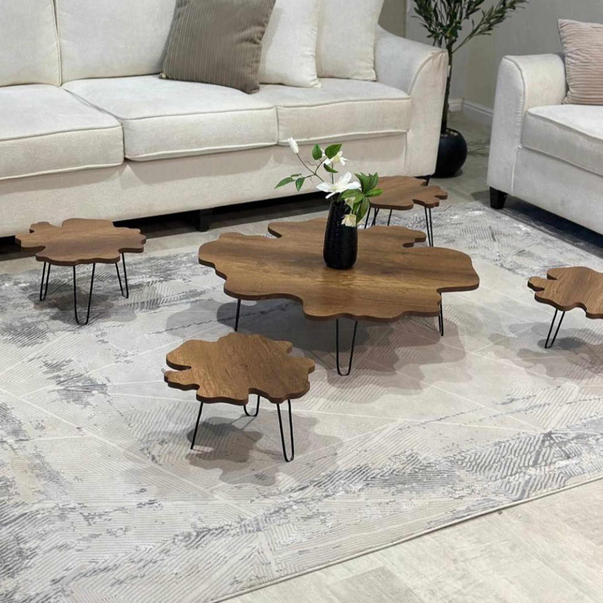 Wooden Top 5-Piece Table Set-furniture-livingroom-coffeetables-image-3
