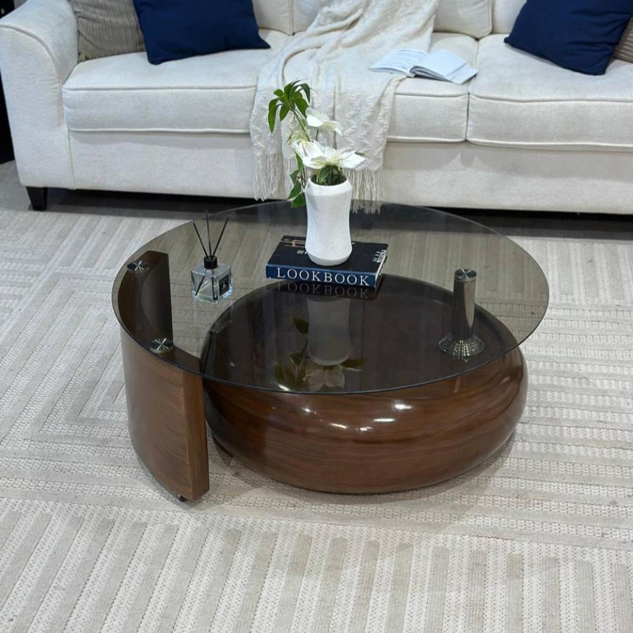 Glass Top Coffee Table - 100x38 cms-furniture-livingroom-coffeetables-image-1