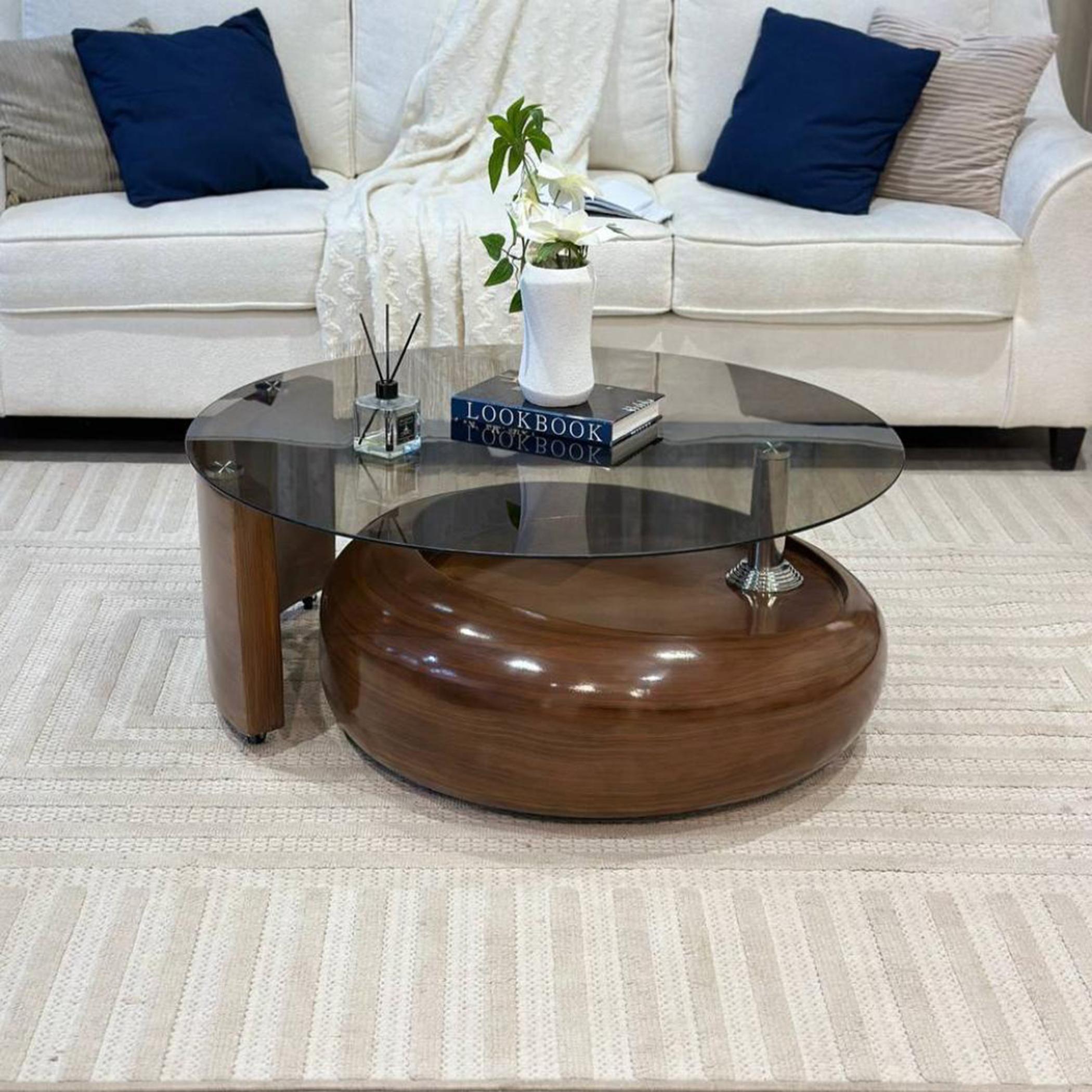 Glass Top Coffee Table - 100x38 cms-furniture-livingroom-coffeetables-image-2