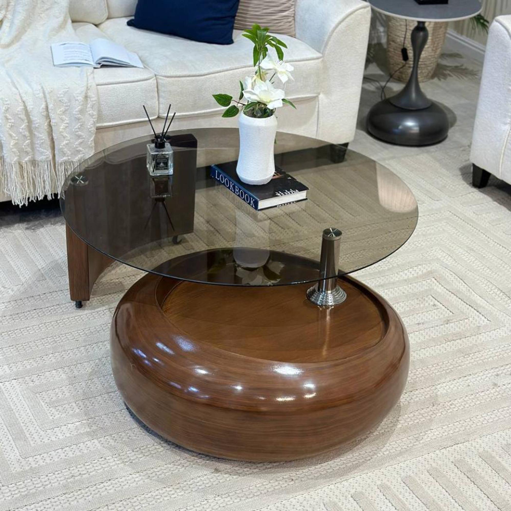 Glass Top Coffee Table - 100x38 cms-furniture-livingroom-coffeetables-image-4