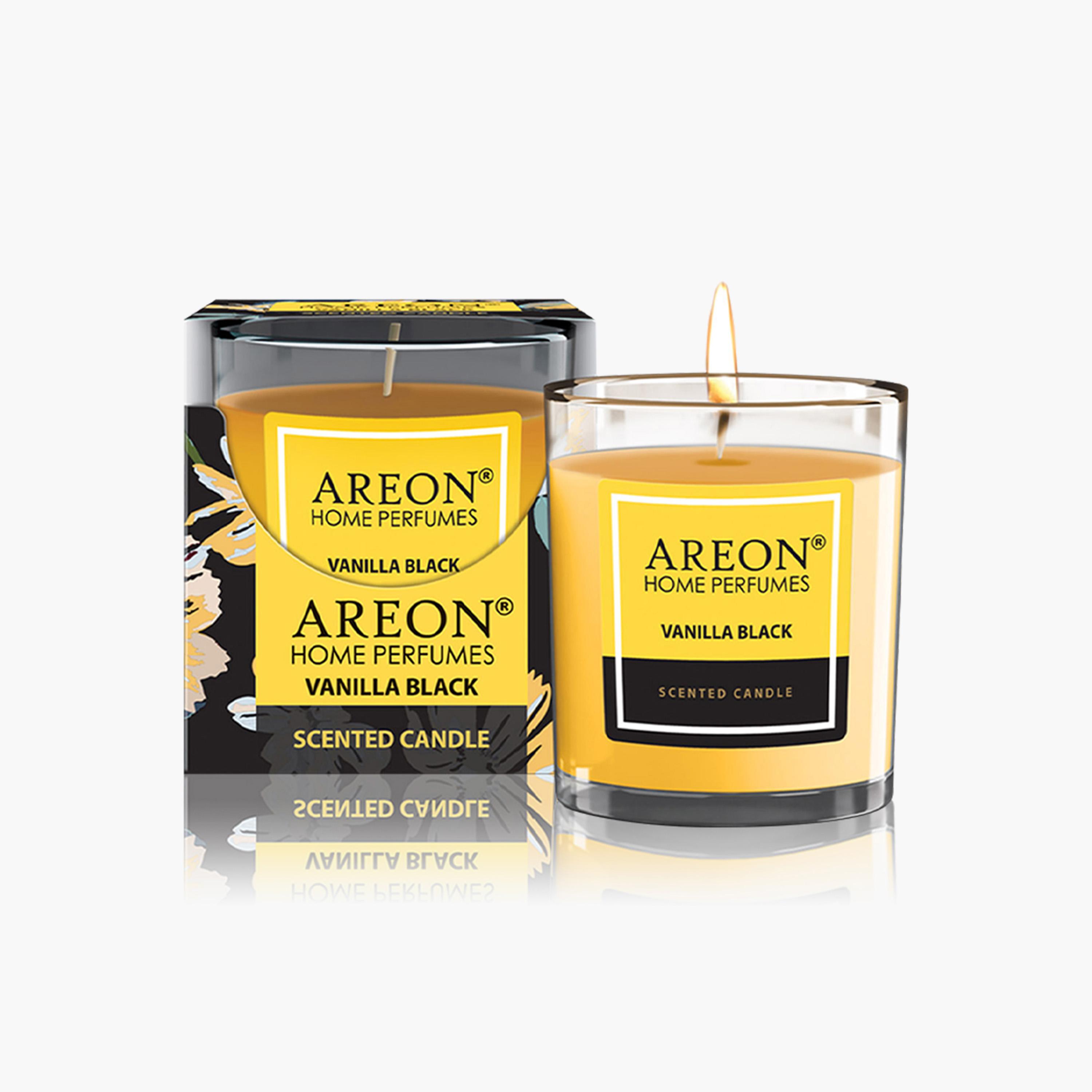 Areon 3-Piece Vanilla Black Scented Candle Set - 85 gms-household-homefragrance-candles-image-2
