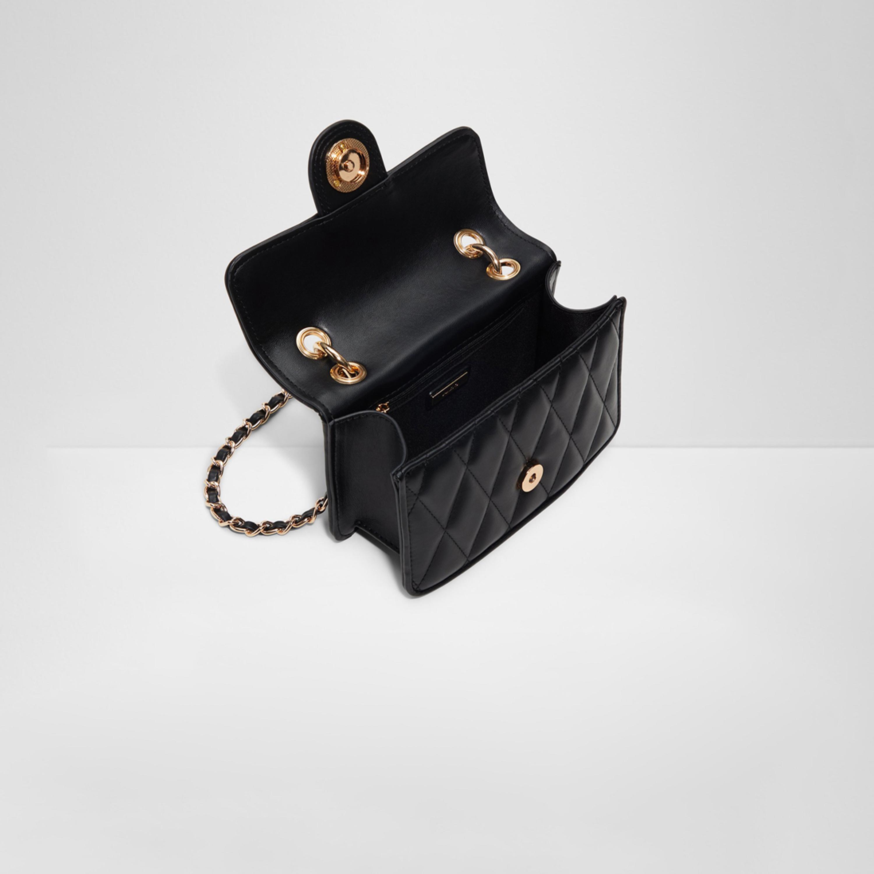 Aldo Loubella Quilted Top Handle Crossbody Bag with Magnetic Closure and Chain Strap-women-bagsandwallets-handbags-image-3