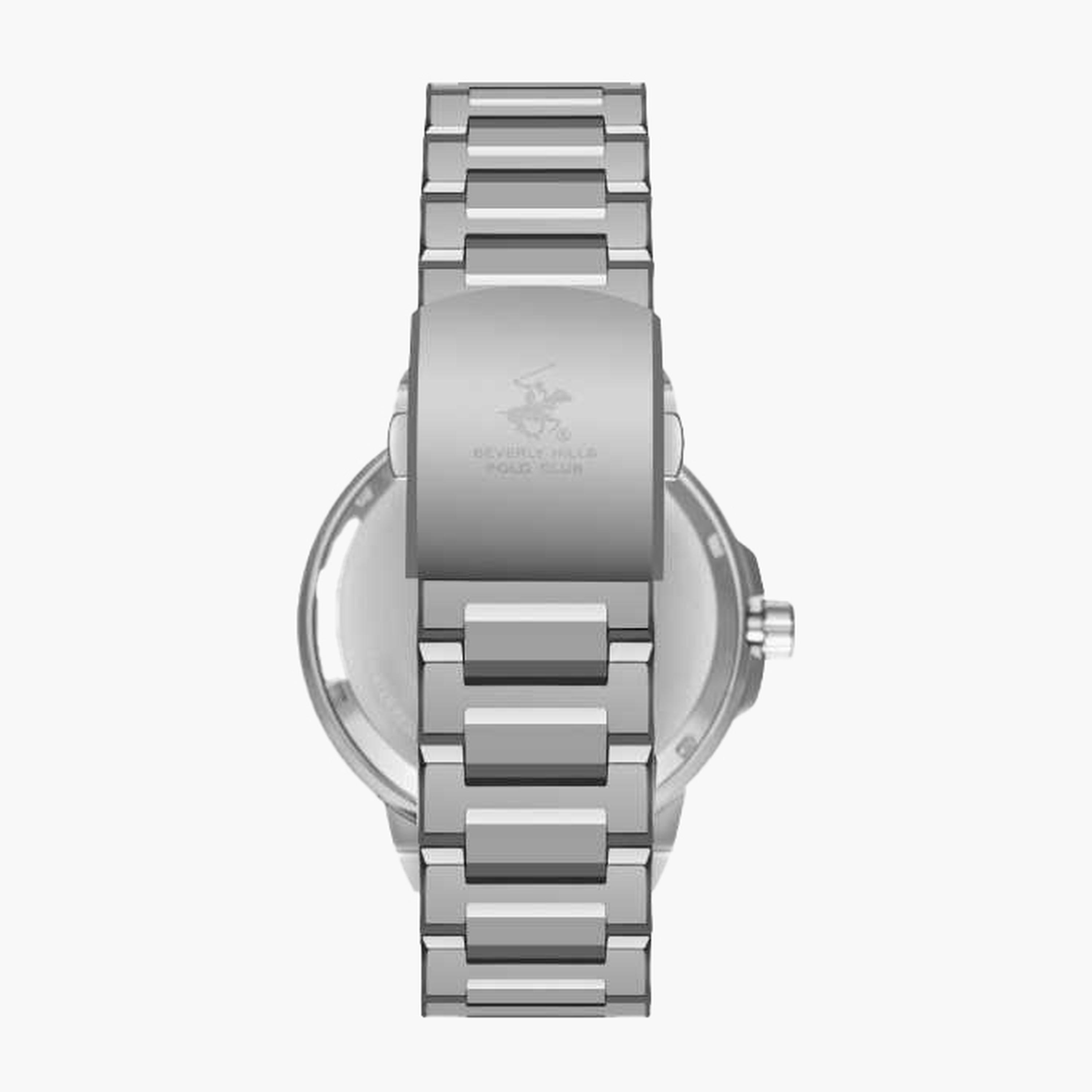 Beverly Hills Polo Club Men's 44.5MM Silver Automatic Metal Strap Watch | BP3702X.350-men-watchesandjewellery-watches-image-3