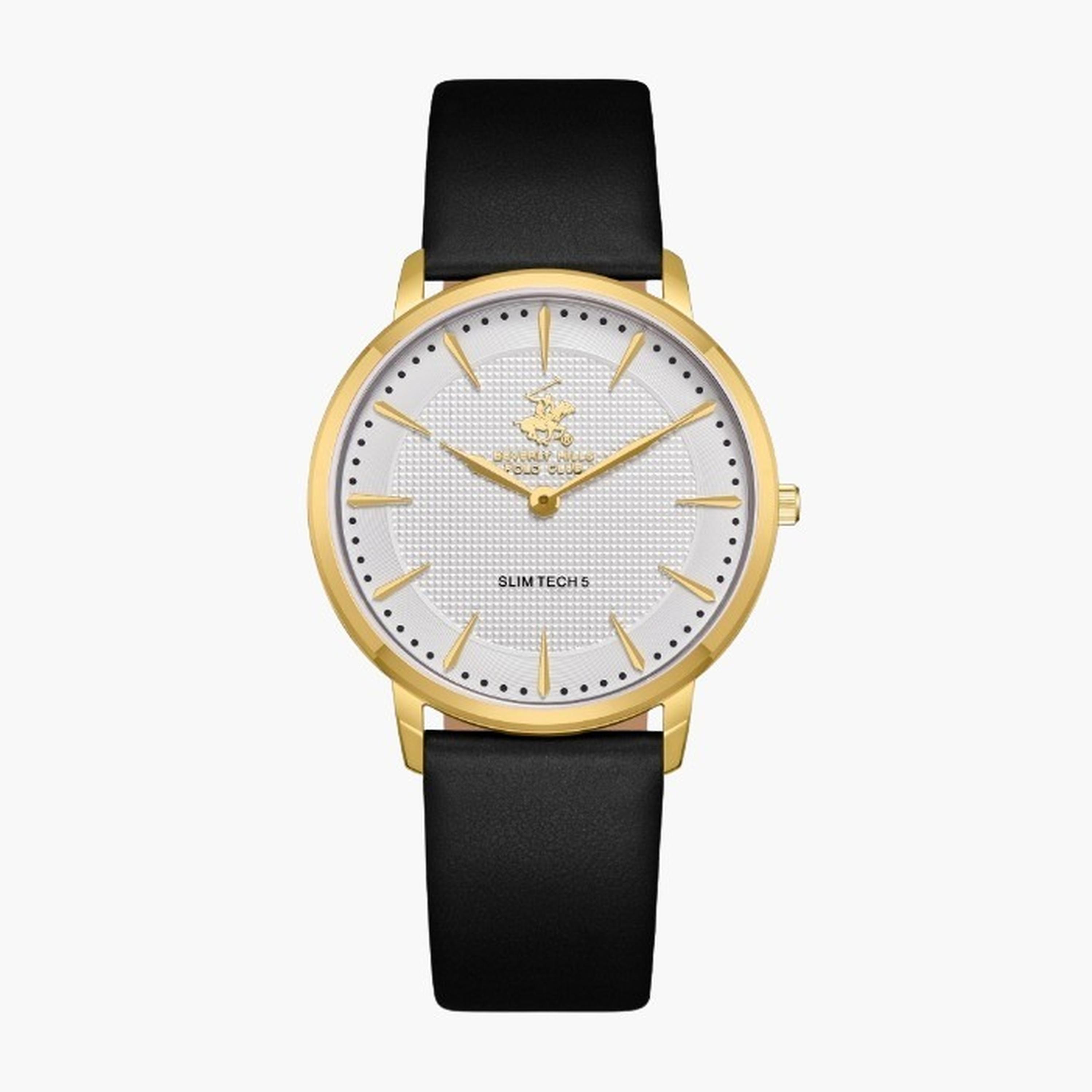 Beverly Hills Polo Club Men's 39.5MM Multicolour Analog Leather Strap Watch | BP3722X.131-men-watchesandjewellery-watches-image-1