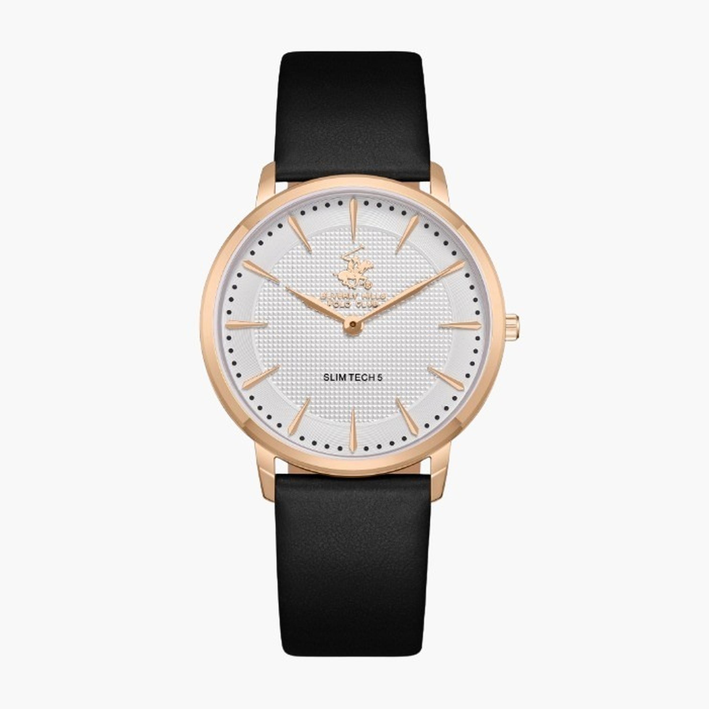Beverly Hills Polo Club Men's 39.5MM Multicolour Analog Leather Strap Watch | BP3722X.431-men-watchesandjewellery-watches-image-1