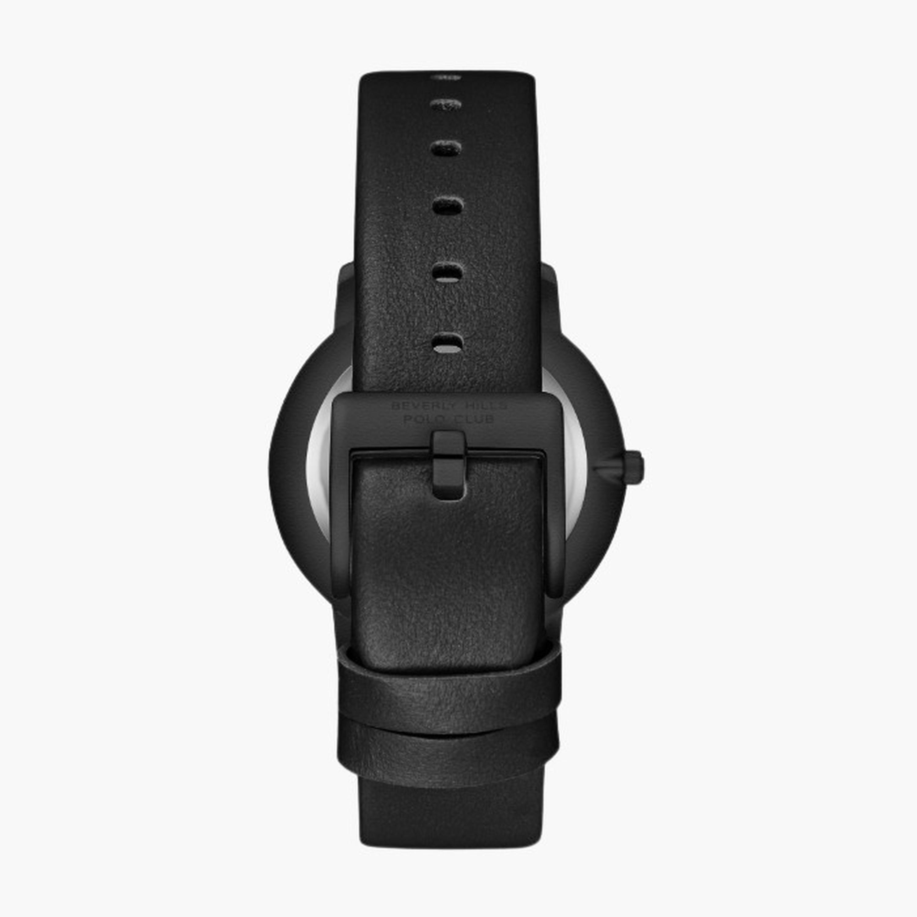 بيفرلي هيلز بولو كلزب- ساعة رجالية تناظرية سوار جلدي لون أسود-men-watchesandjewellery-watches-image-4