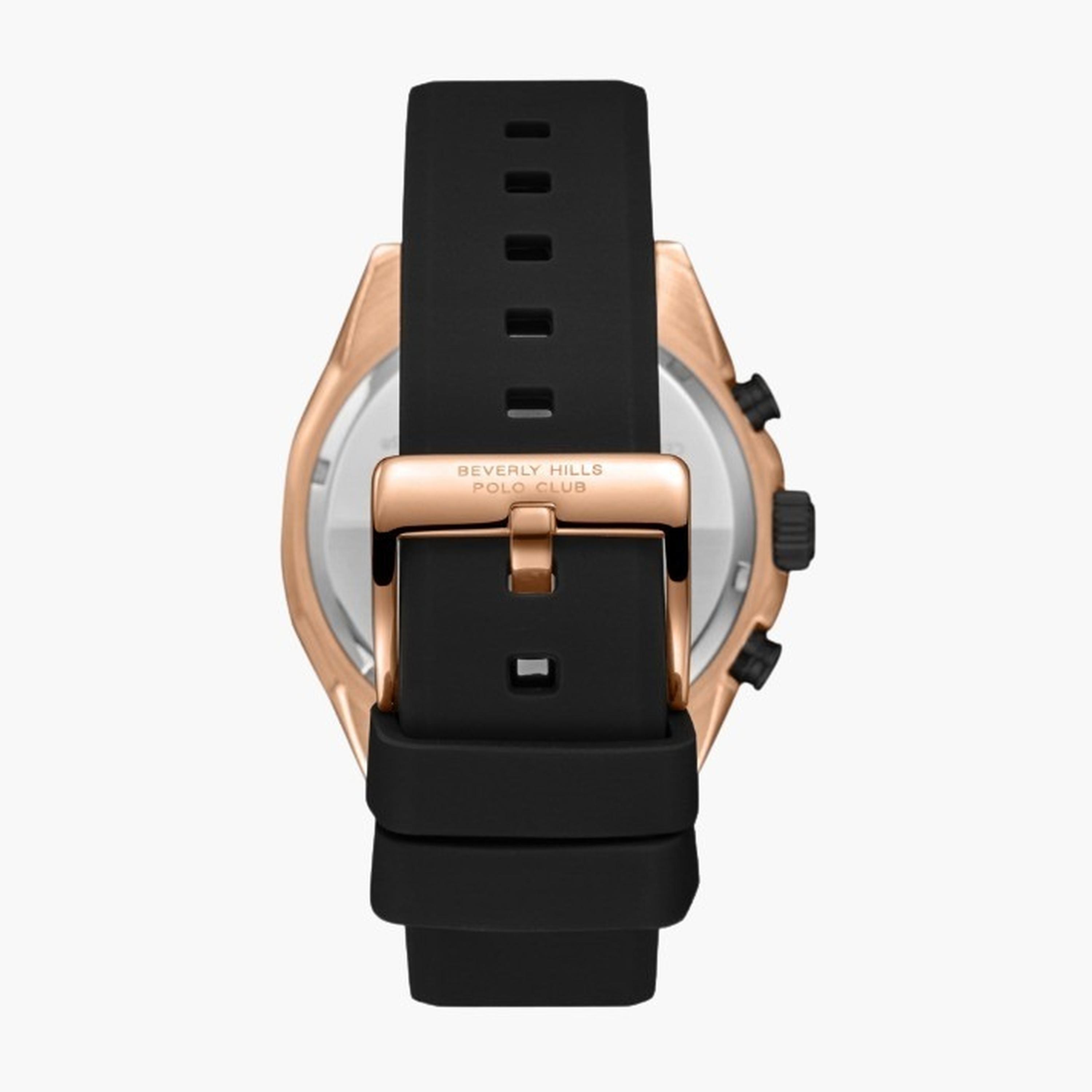بيفرلي هيلز بولو كلزب- ساعة رجالية كرونوغراف سوار سيليكون لون رمادي-men-watchesandjewellery-watches-image-4