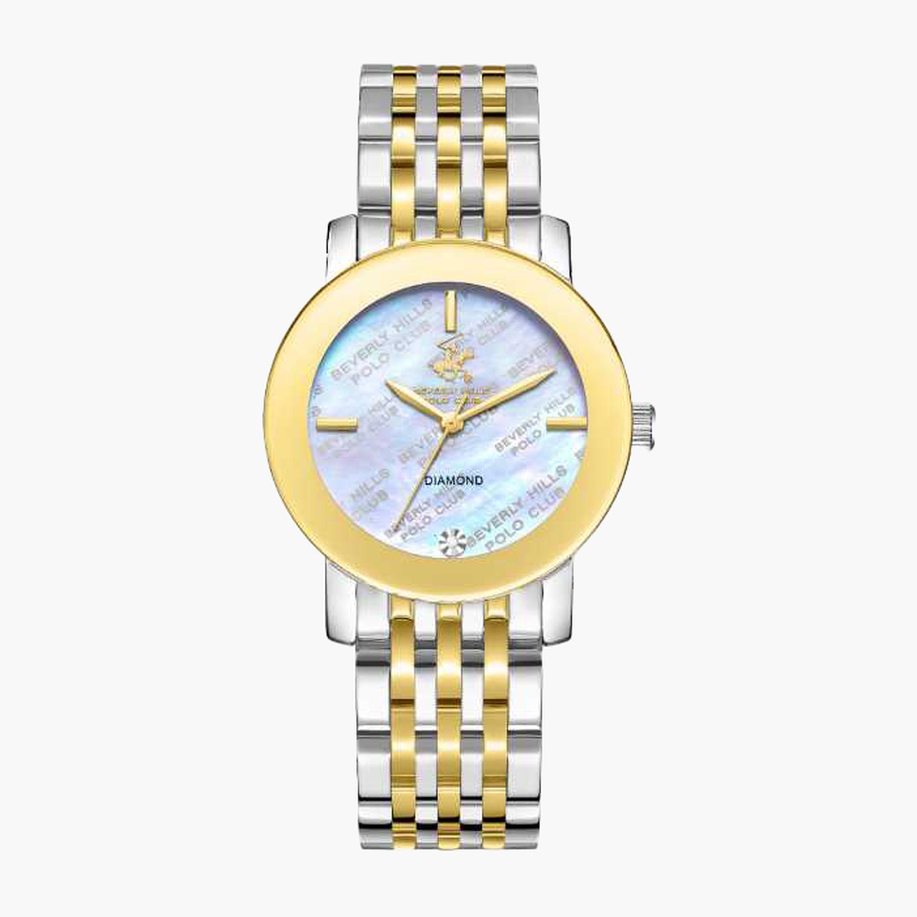 بيفرلي هيلز بولو كلزب- ساعة نسائية 32 مم تناظرية سوار معدني لون لؤلؤي-women-watchesandjewellery-watches-image-1