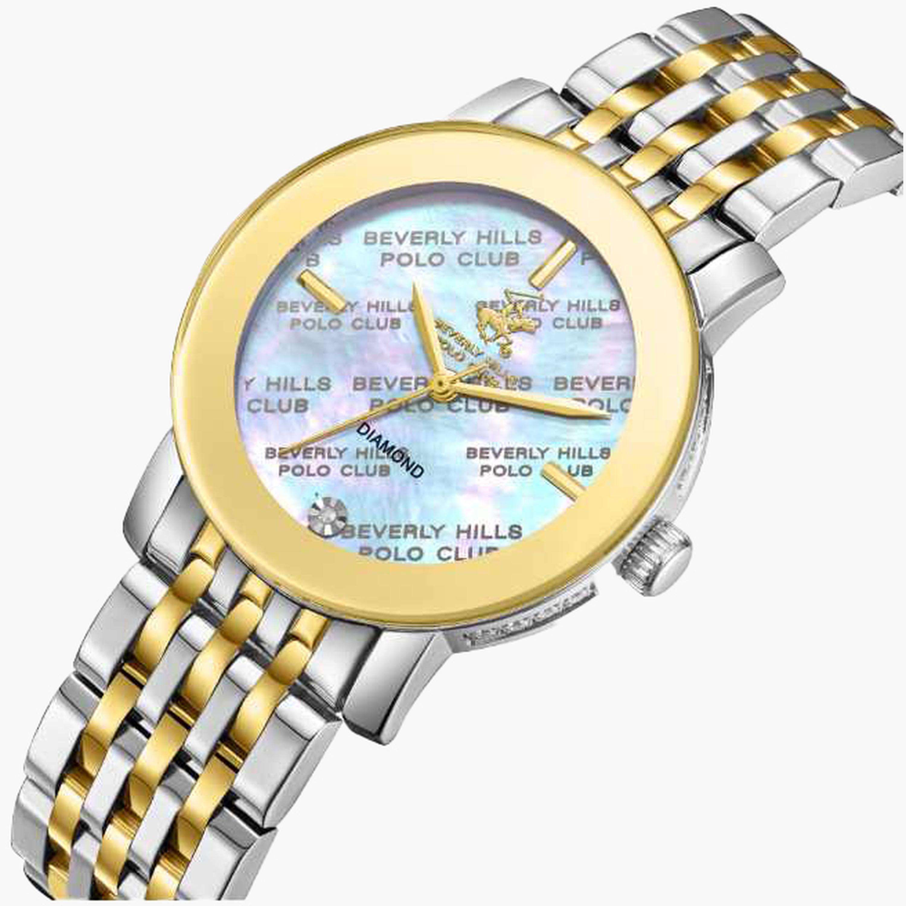بيفرلي هيلز بولو كلزب- ساعة نسائية 32 مم تناظرية سوار معدني لون لؤلؤي-women-watchesandjewellery-watches-image-2