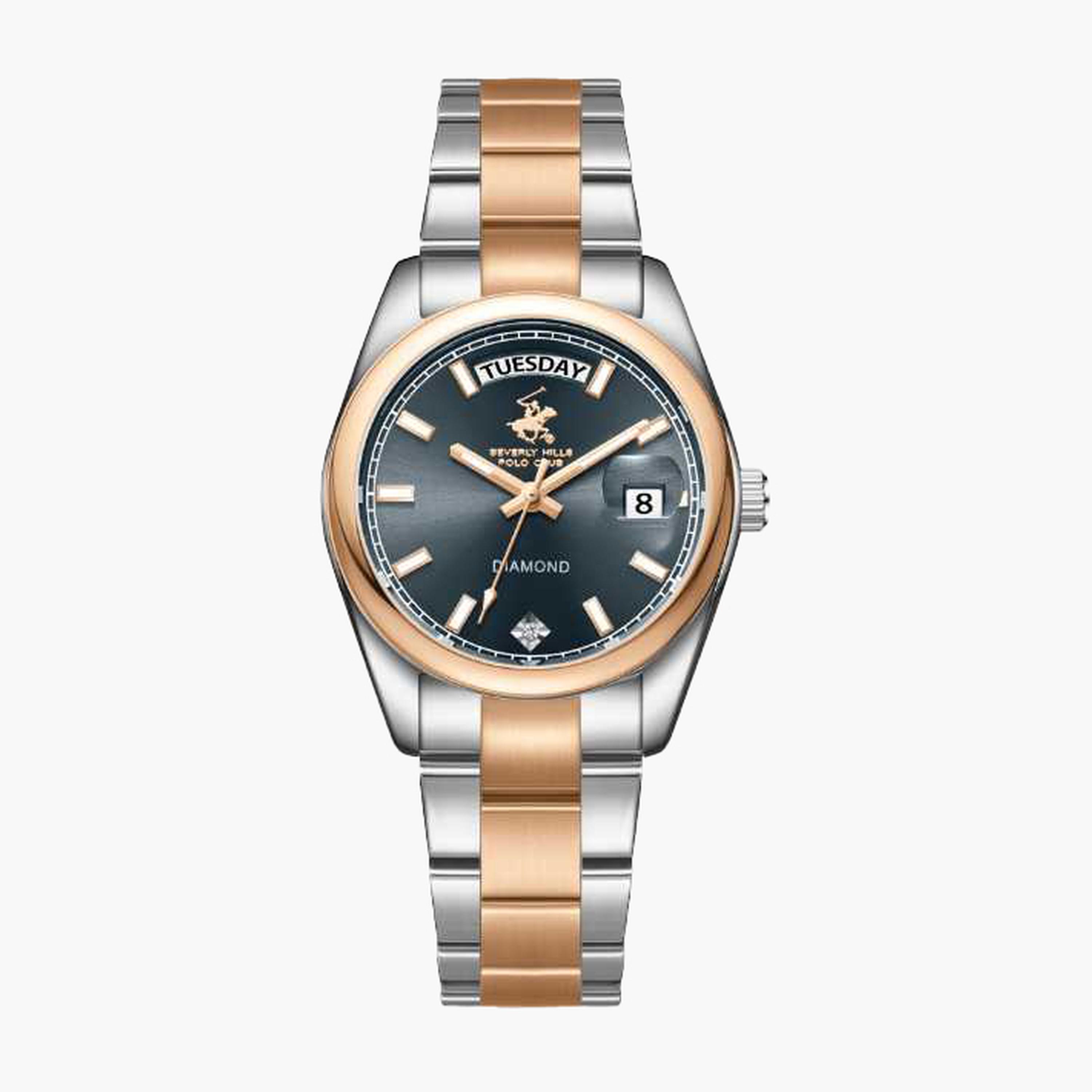 بيفرلي هيلز بولو كلزب- ساعة نسائية 34 مم تناظرية سوار معدني لون أزرق-women-watchesandjewellery-watches-image-1
