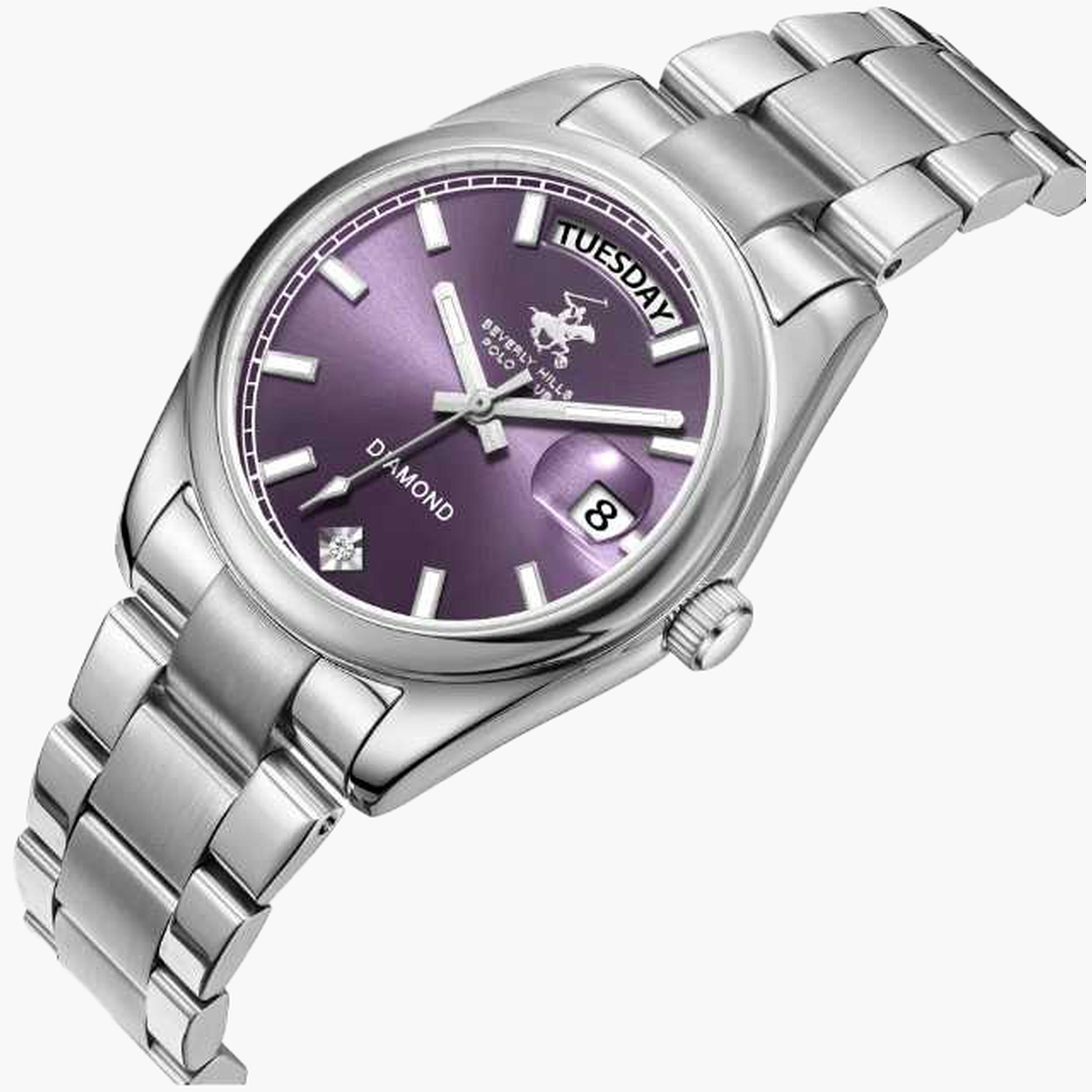 بيفرلي هيلز بولو كلزب- ساعة نسائية 34 مم تناظرية سوار معدني لون أزرق-women-watchesandjewellery-watches-image-4