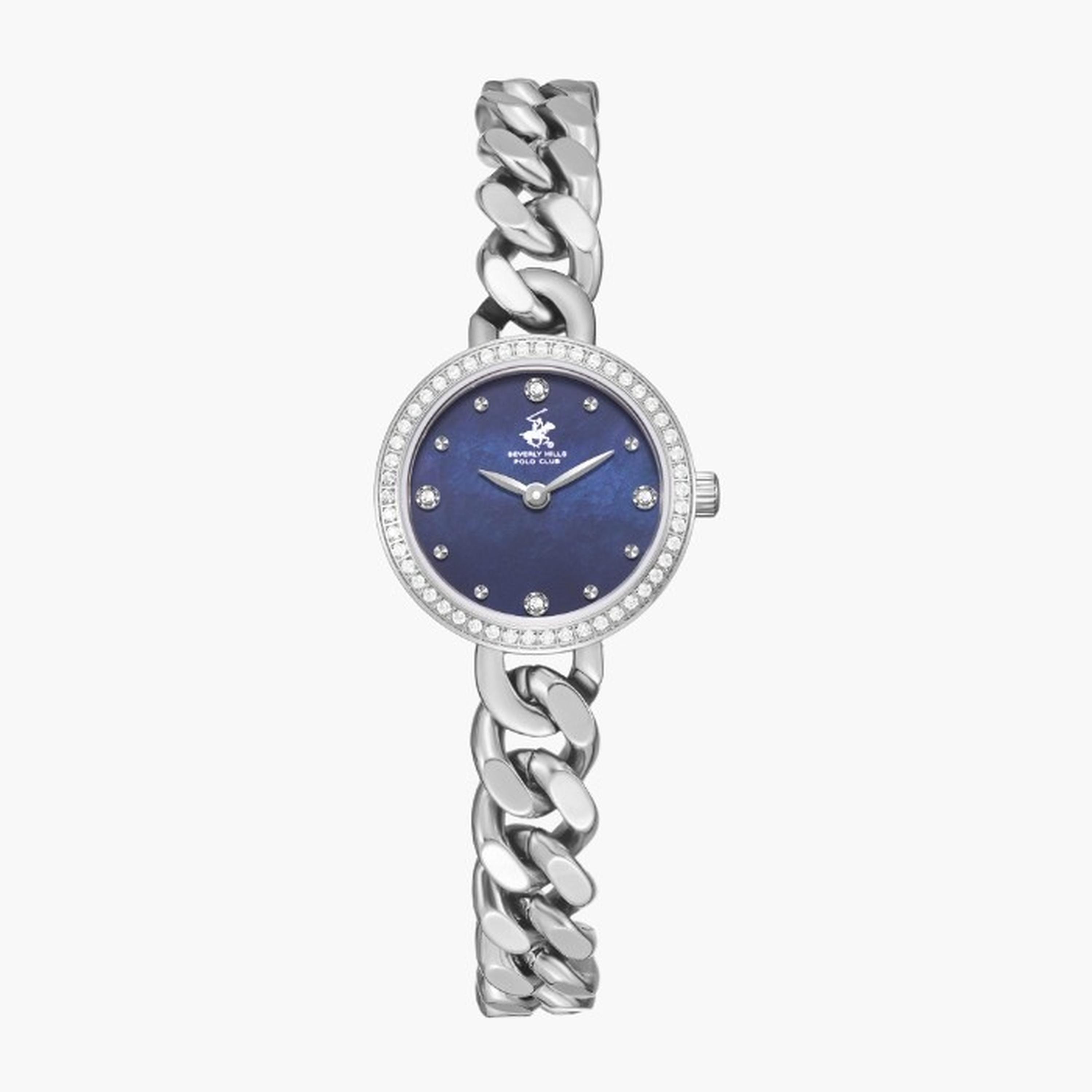 بيفرلي هيلز بولو كلزب- ساعة نسائية 25 مم تناظرية سوار معدني لون أسود-women-watchesandjewellery-watches-image-1