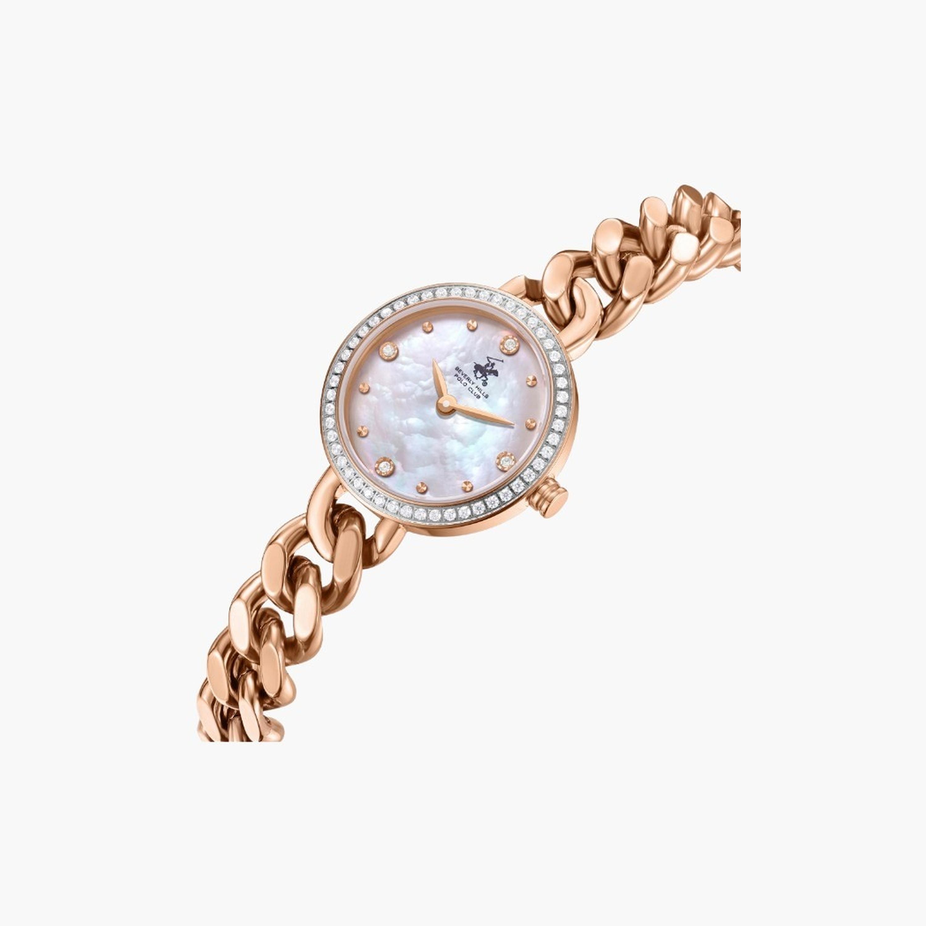 بيفرلي هيلز بولو كلزب- ساعة نسائية 25 مم تناظرية سوار معدني لون لؤلؤي-women-watchesandjewellery-watches-image-2