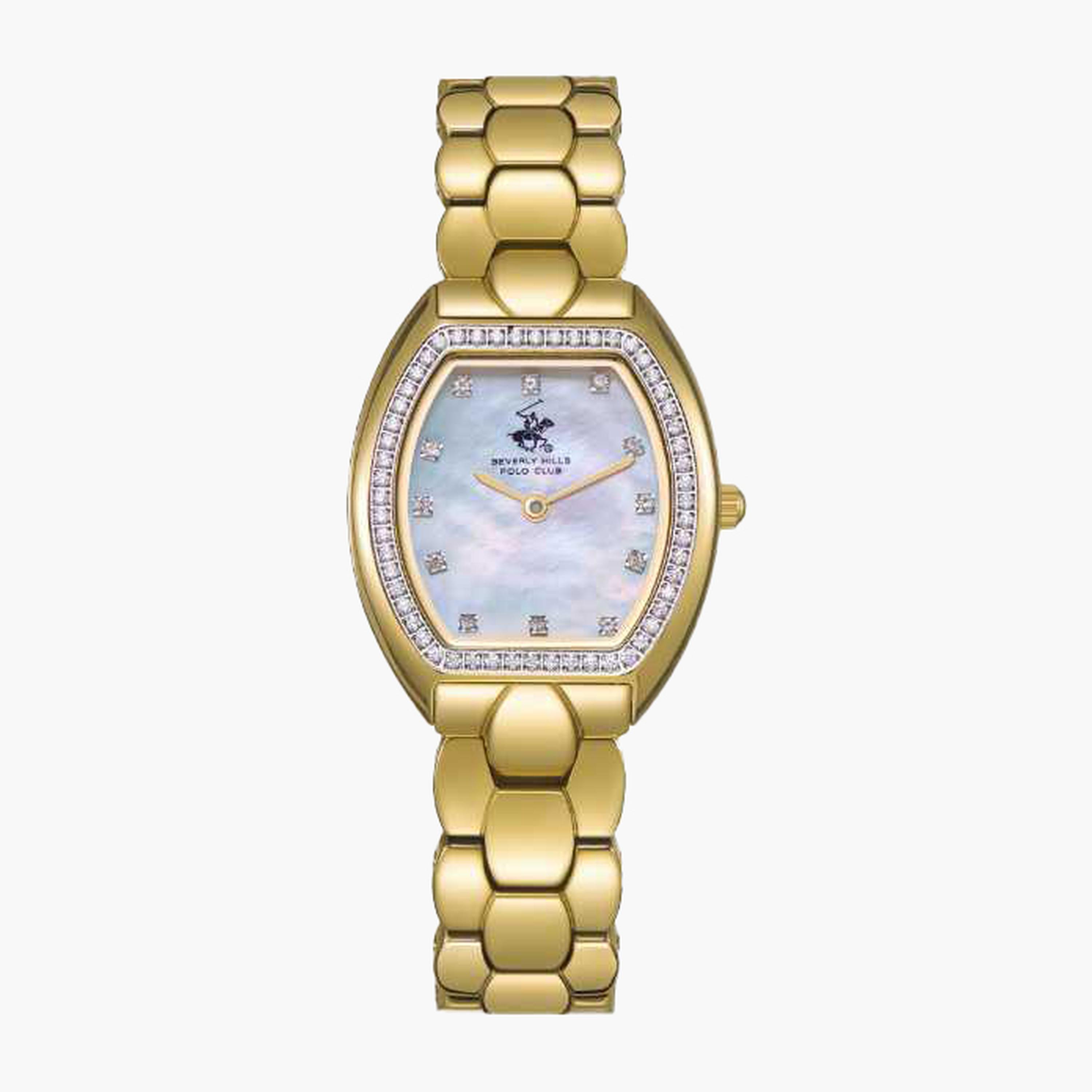 بيفرلي هيلز بولو كلزب- ساعة نسائية 27 مم تناظرية سوار معدني لون لؤلؤي-women-watchesandjewellery-watches-image-1