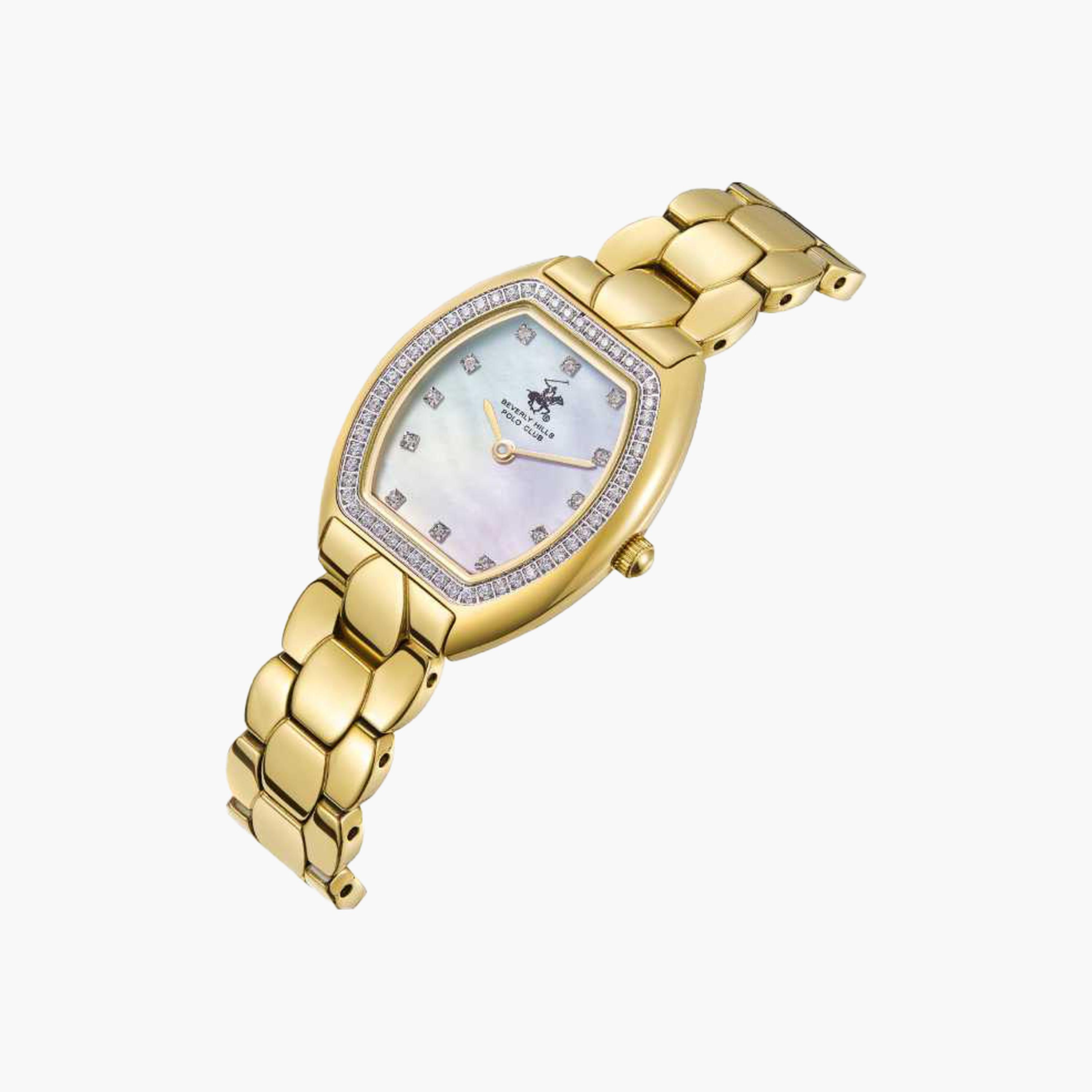 بيفرلي هيلز بولو كلزب- ساعة نسائية 27 مم تناظرية سوار معدني لون لؤلؤي-women-watchesandjewellery-watches-image-2