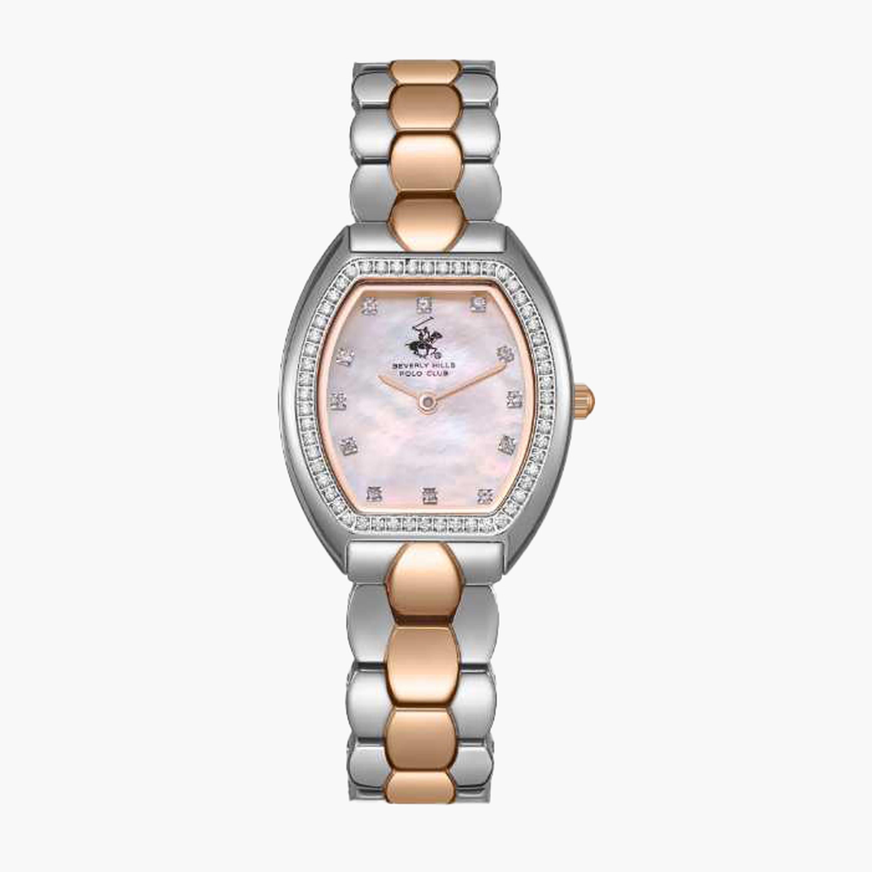 بيفرلي هيلز بولو كلزب- ساعة نسائية 27 مم تناظرية سوار معدني لون لؤلؤي-women-watchesandjewellery-watches-image-1
