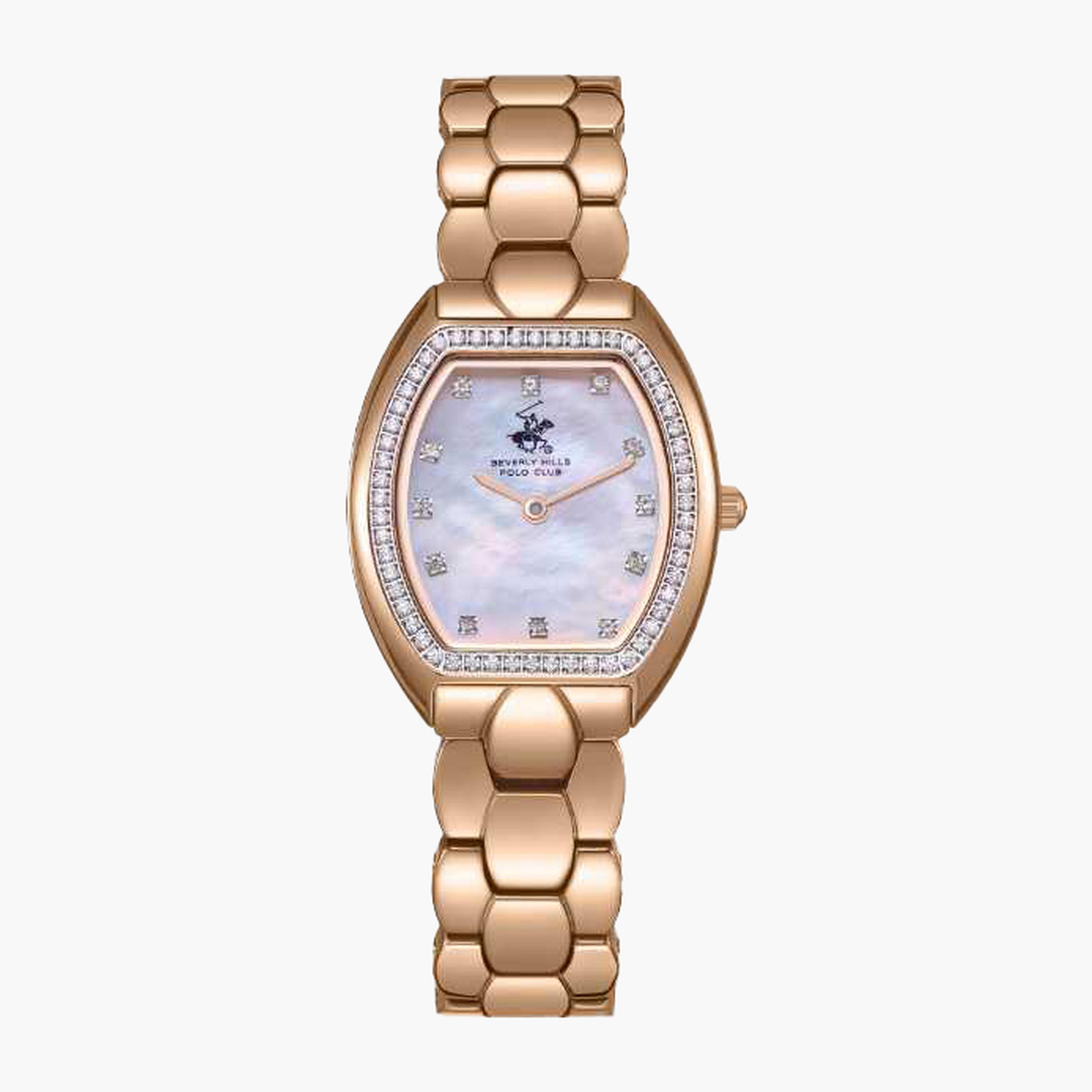 بيفرلي هيلز بولو كلزب- ساعة نسائية 27 مم تناظرية سوار معدني لون لؤلؤي-women-watchesandjewellery-watches-image-1