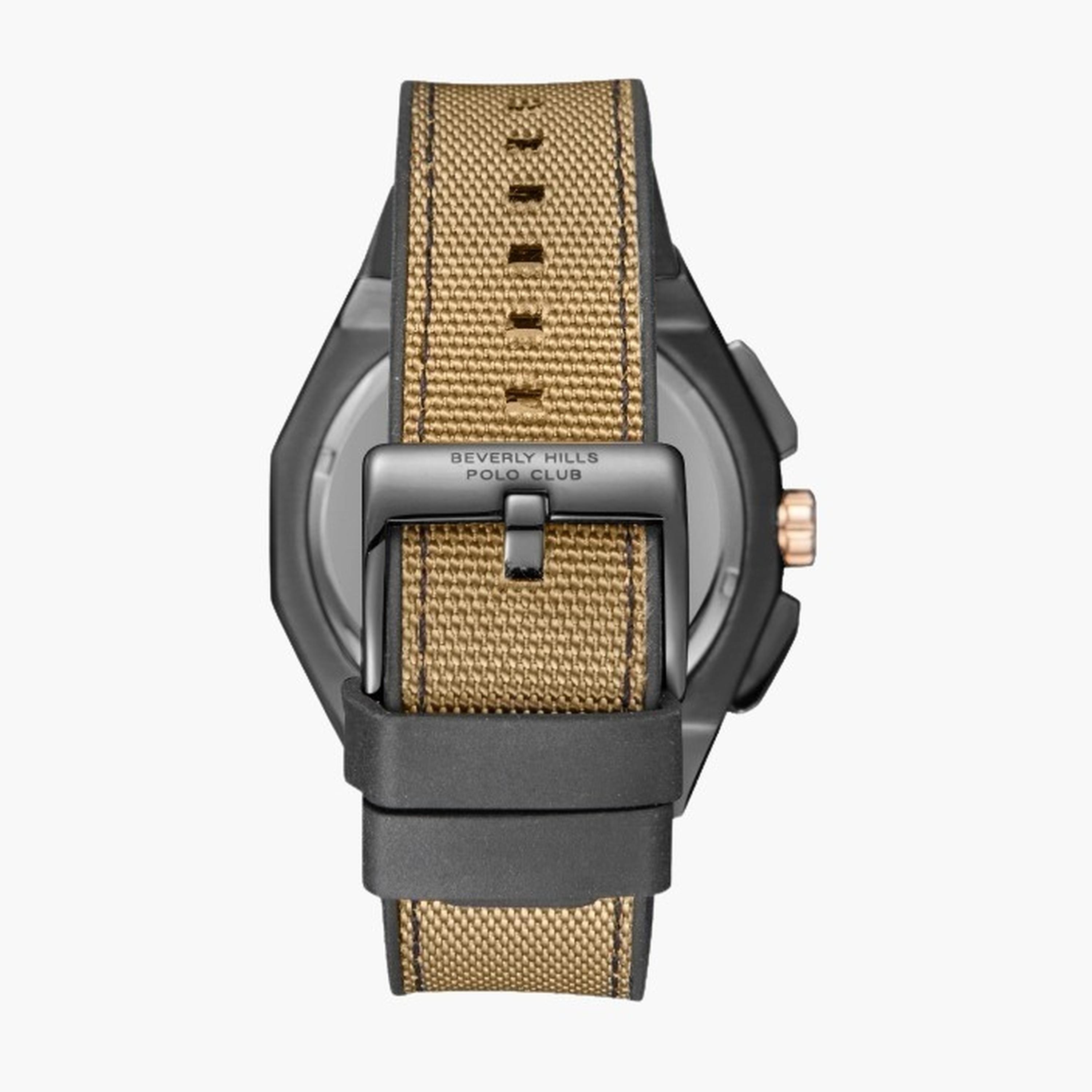 بيفرلي هيلز بولو كلزب- ساعة رجالية 45 مم كرونوغراف سوار سيليكون لون أسود-men-watchesandjewellery-watches-image-4
