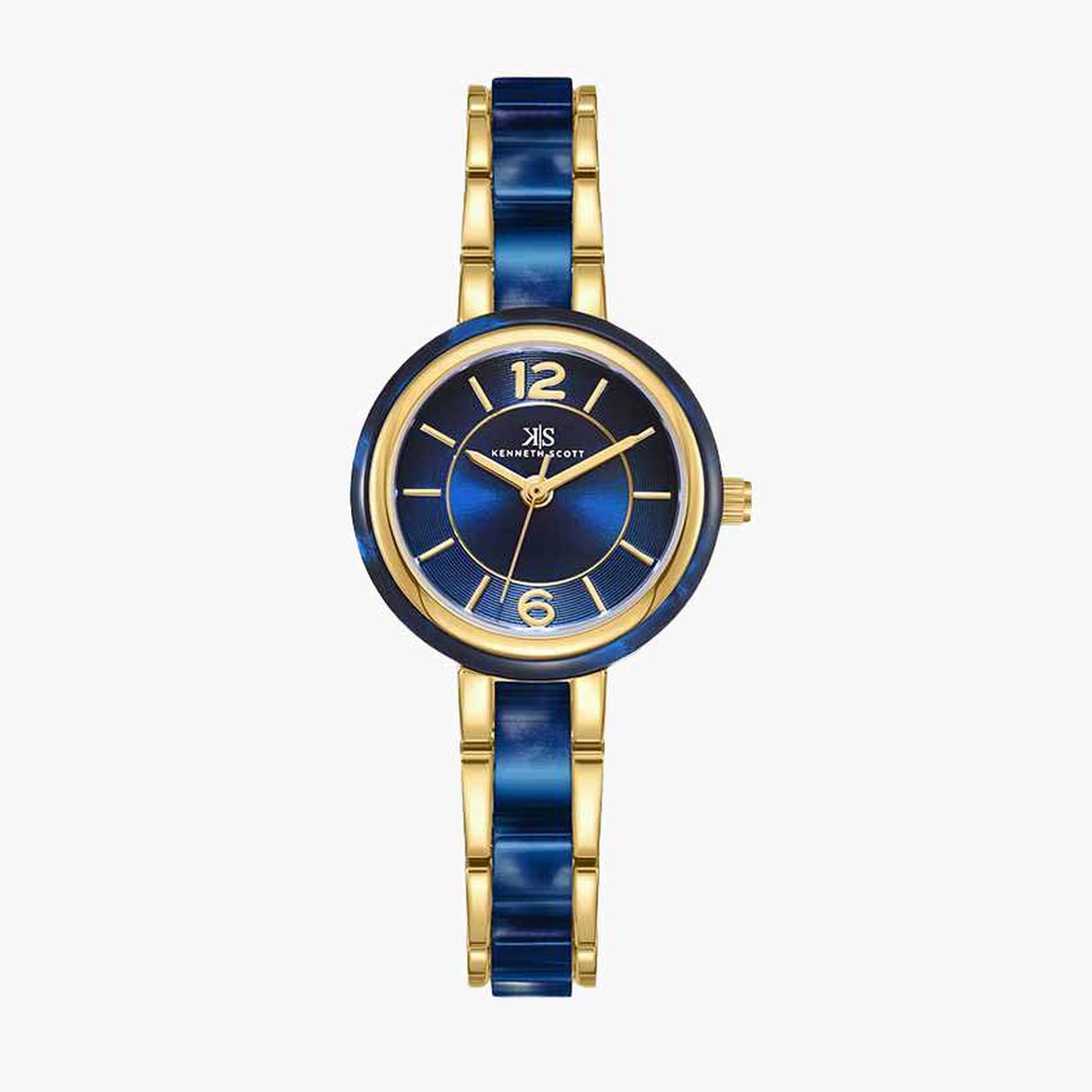 Kenneth Scott Women's 26.5MM Multicolour Analog Plastic Strap Watch | K24501-GCNN-women-watchesandjewellery-watches-image-1