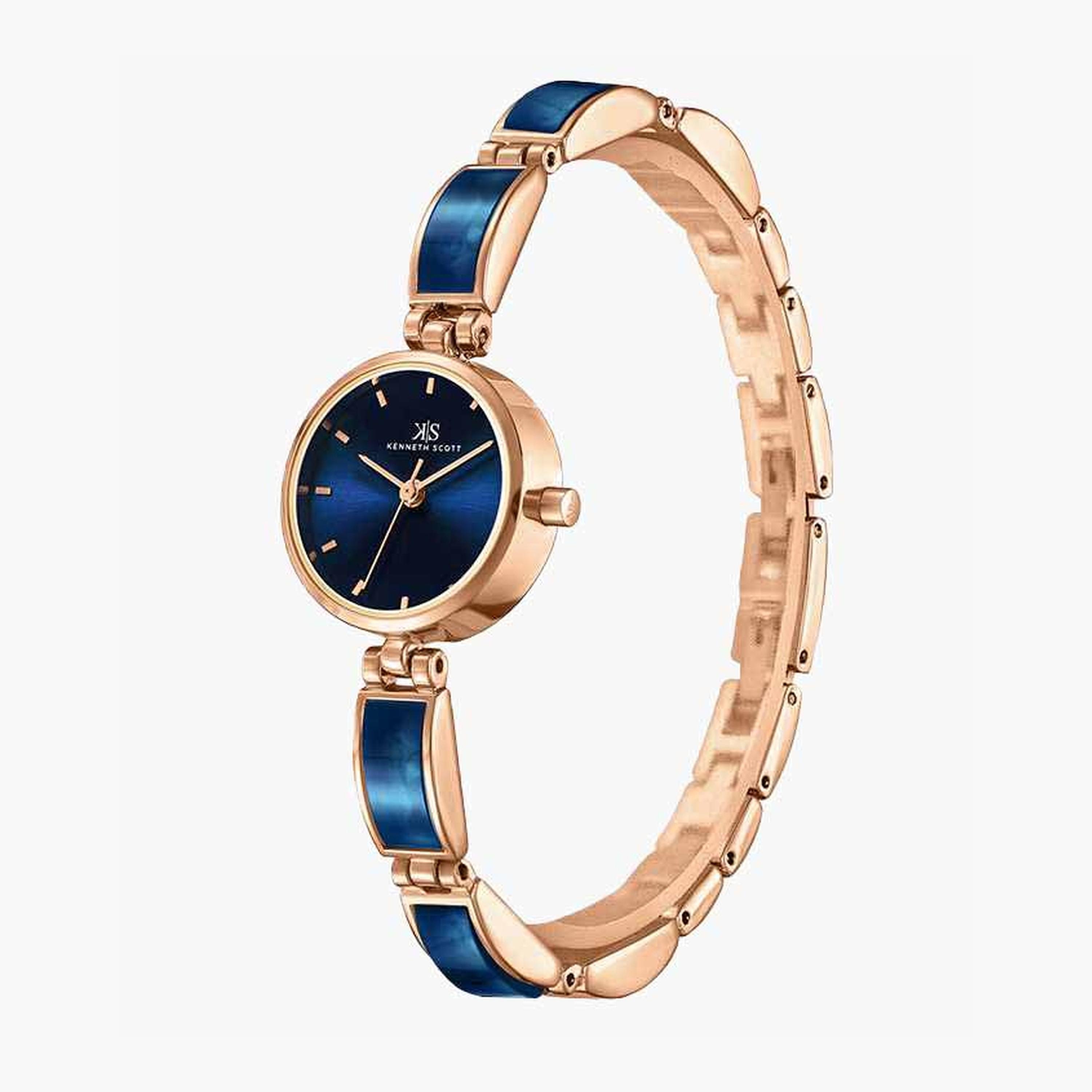 كينيث سكوت- ساعة نسائية 22 مم تناظرية سوار بلاستيكي محقون لون أزرق-women-watchesandjewellery-watches-image-2