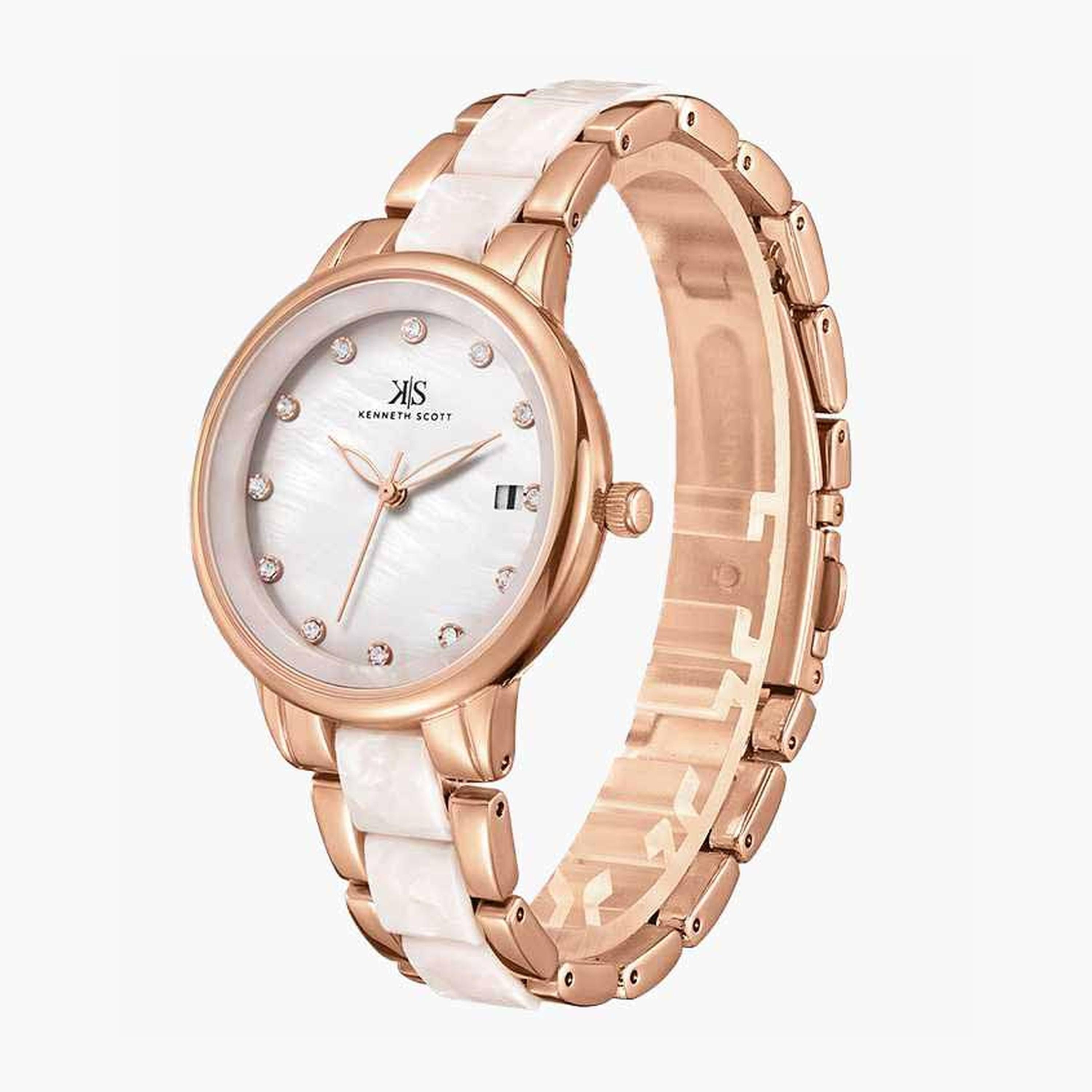 Kenneth Scott Women's 10.3MM Multicolour Analog Plastic Strap Watch | K24503-RCWM-women-watchesandjewellery-watches-image-2