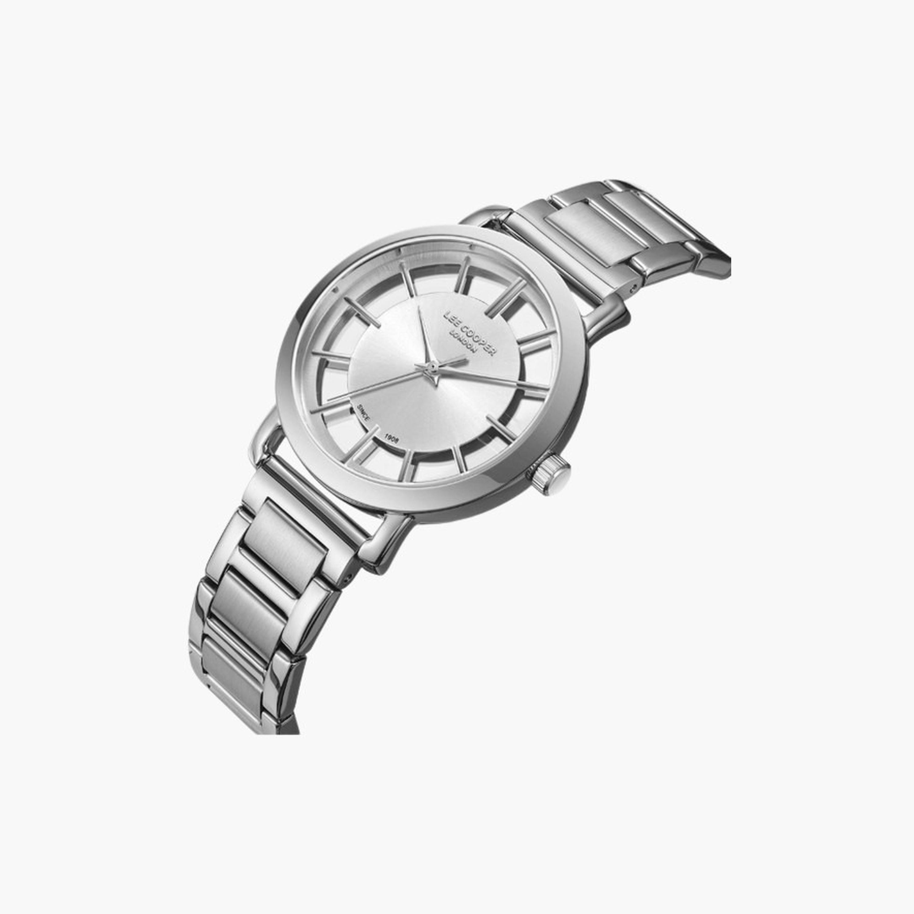 لي كوبر- ساعة نسائية 35 مم تناظرية سوار معدني لون فضي-women-watchesandjewellery-watches-image-4