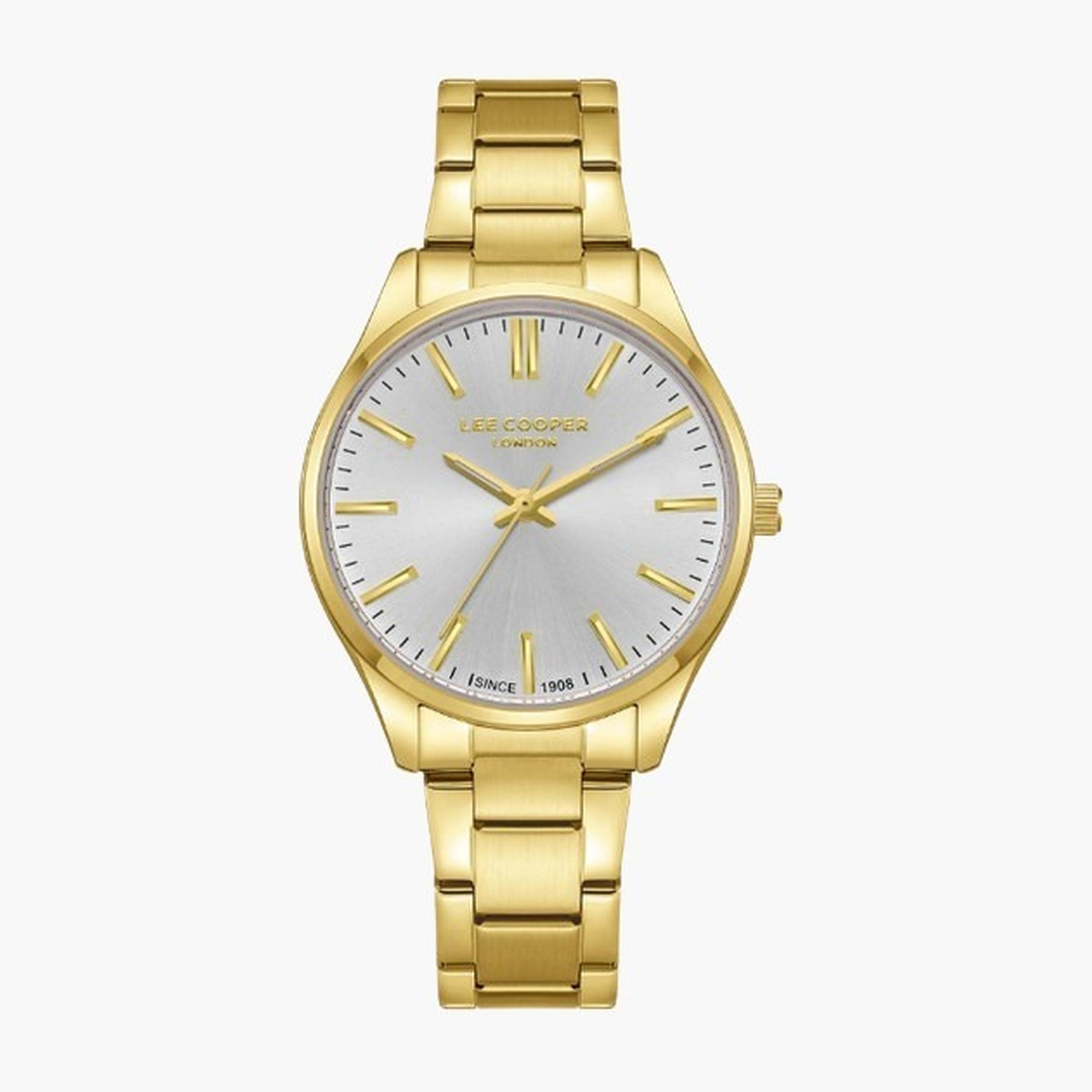 لي كوبر- ساعة نسائية 34 مم تناظرية سوار معدني لون فضي-women-watchesandjewellery-watches-image-1