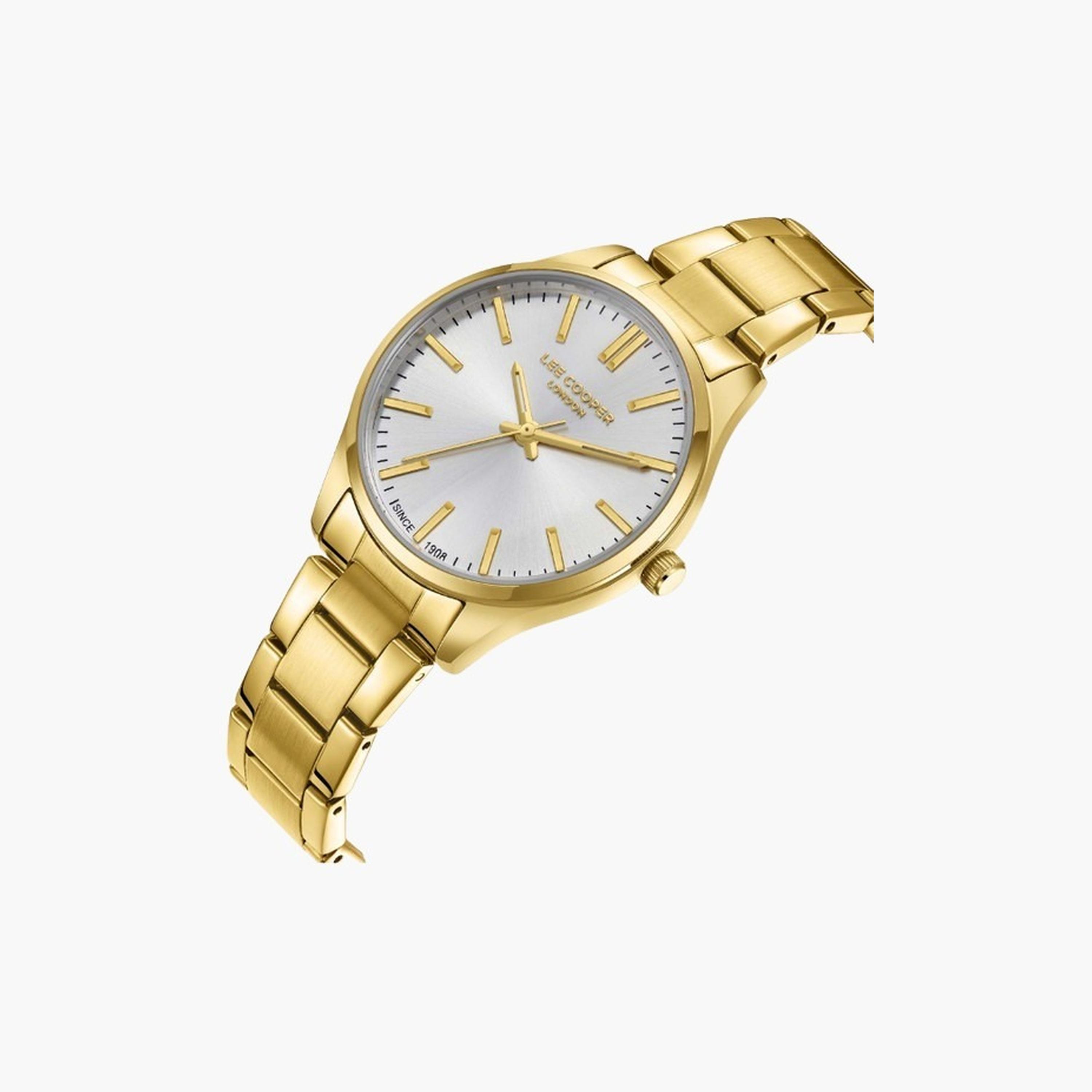 لي كوبر- ساعة نسائية 34 مم تناظرية سوار معدني لون فضي-women-watchesandjewellery-watches-image-2
