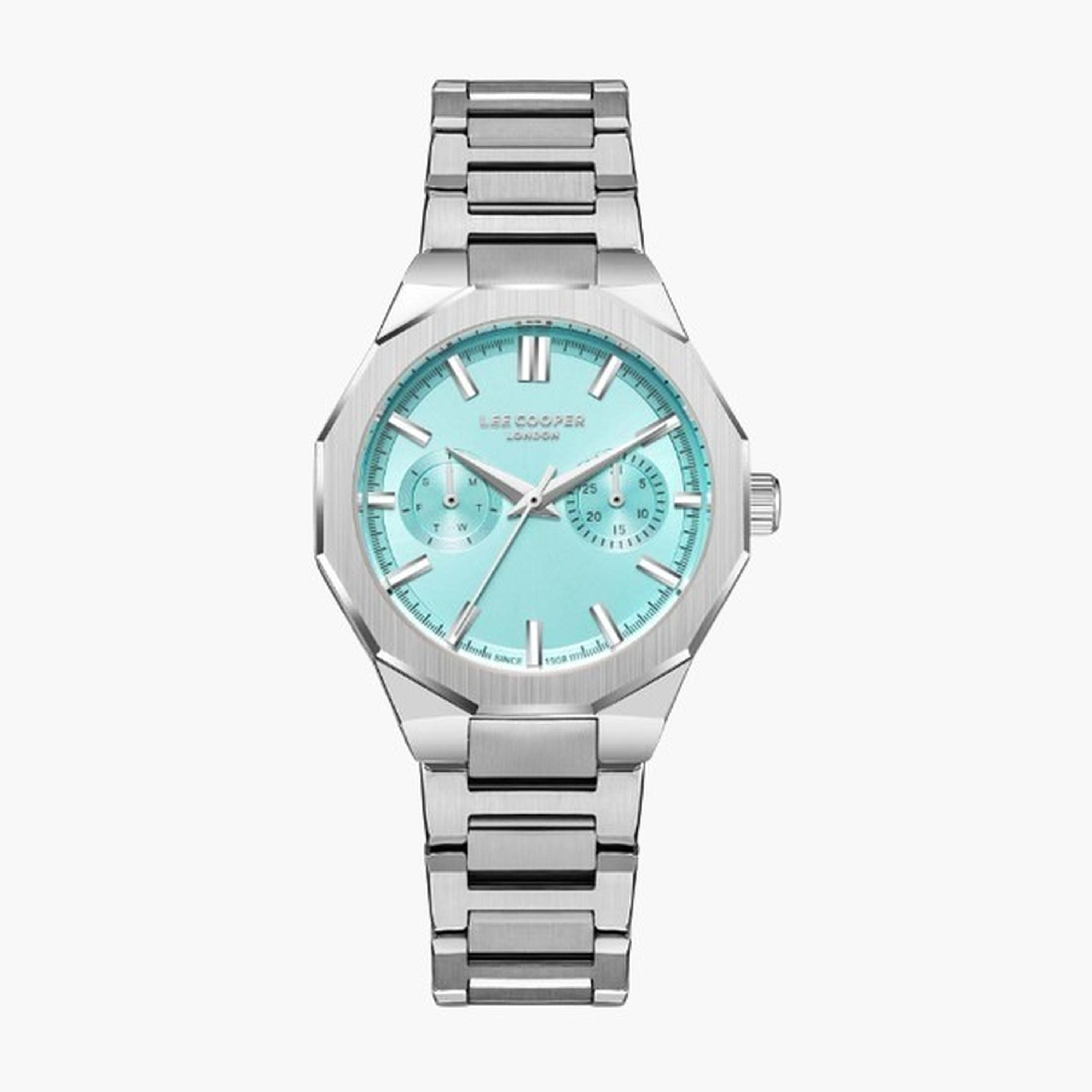 لي كوبر- ساعة نسائية 34 مم كرونوغراف سوار معدني لون أزرق-women-watchesandjewellery-watches-image-1