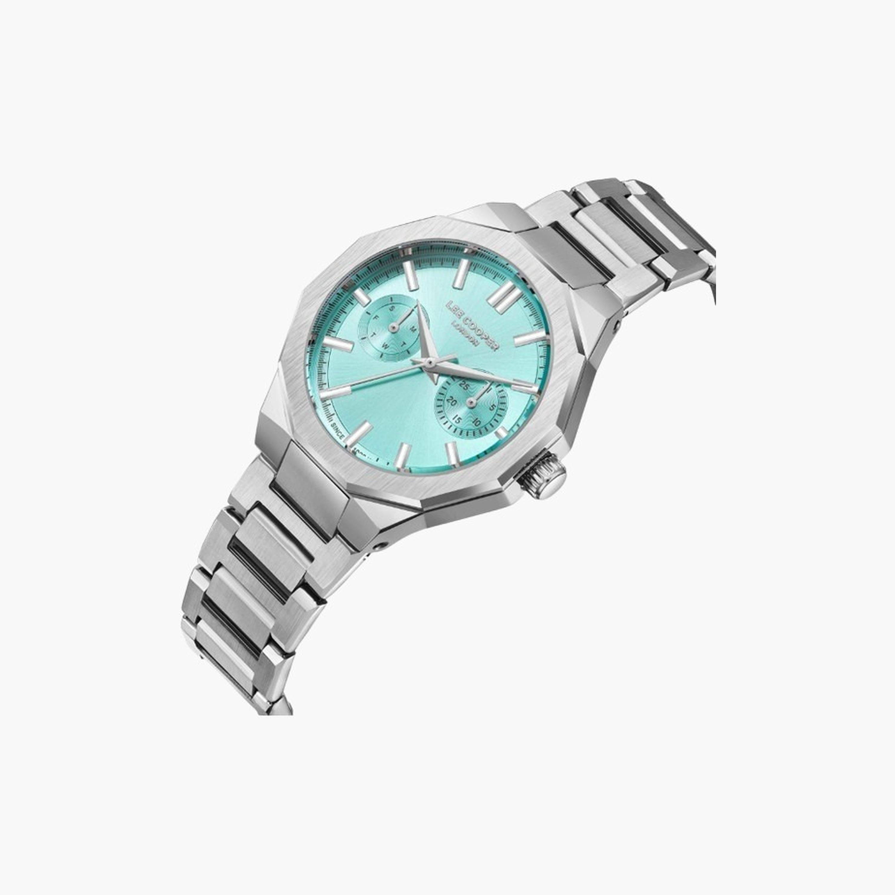 لي كوبر- ساعة نسائية 34 مم كرونوغراف سوار معدني لون أزرق-women-watchesandjewellery-watches-image-2