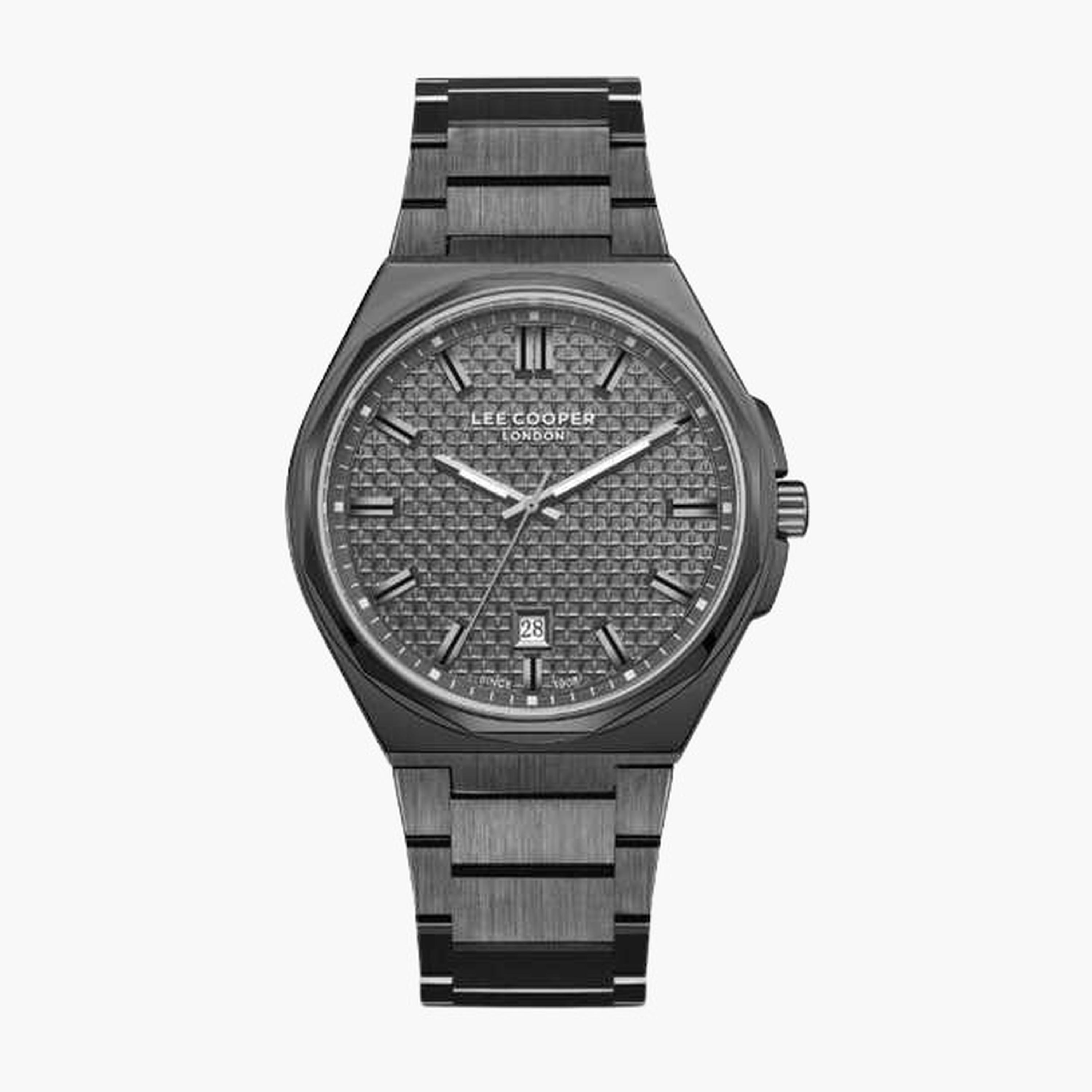 Lee Cooper Men's 42MM Black Analog Metal Strap Watch | LC08031.060-men-watchesandjewellery-watches-image-1