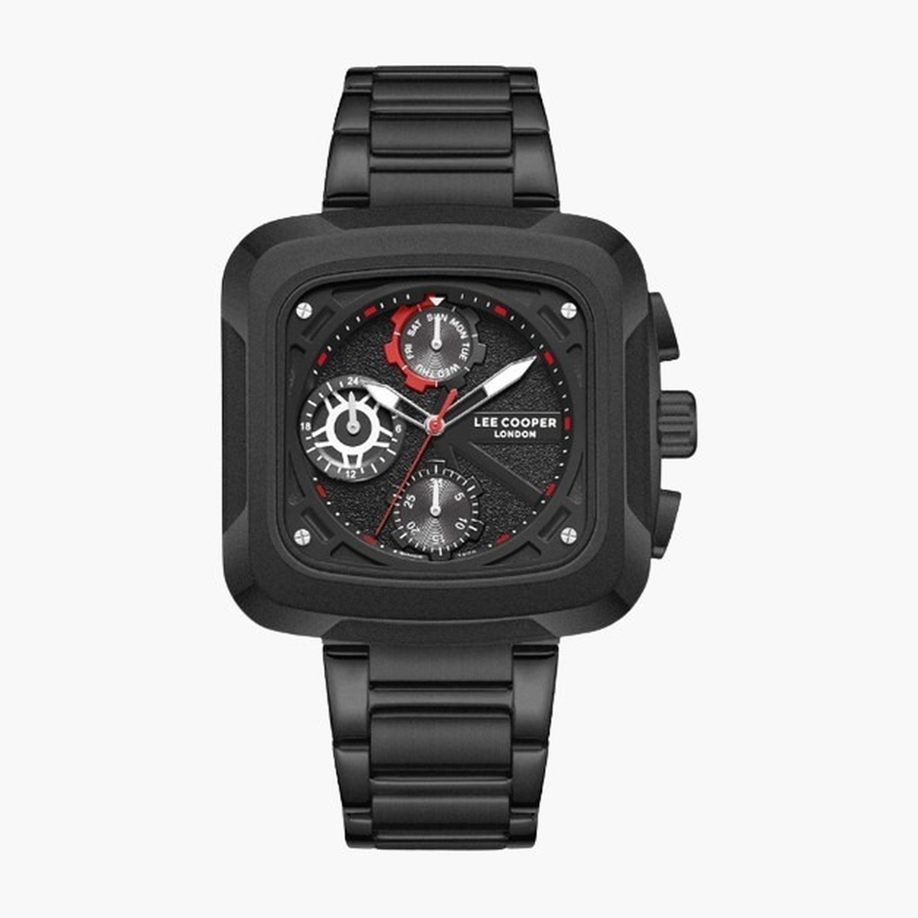 Lee Cooper Men's 40MM Black Chronograph Metal Strap Watch | LC08013.650-men-watchesandjewellery-watches-image-1