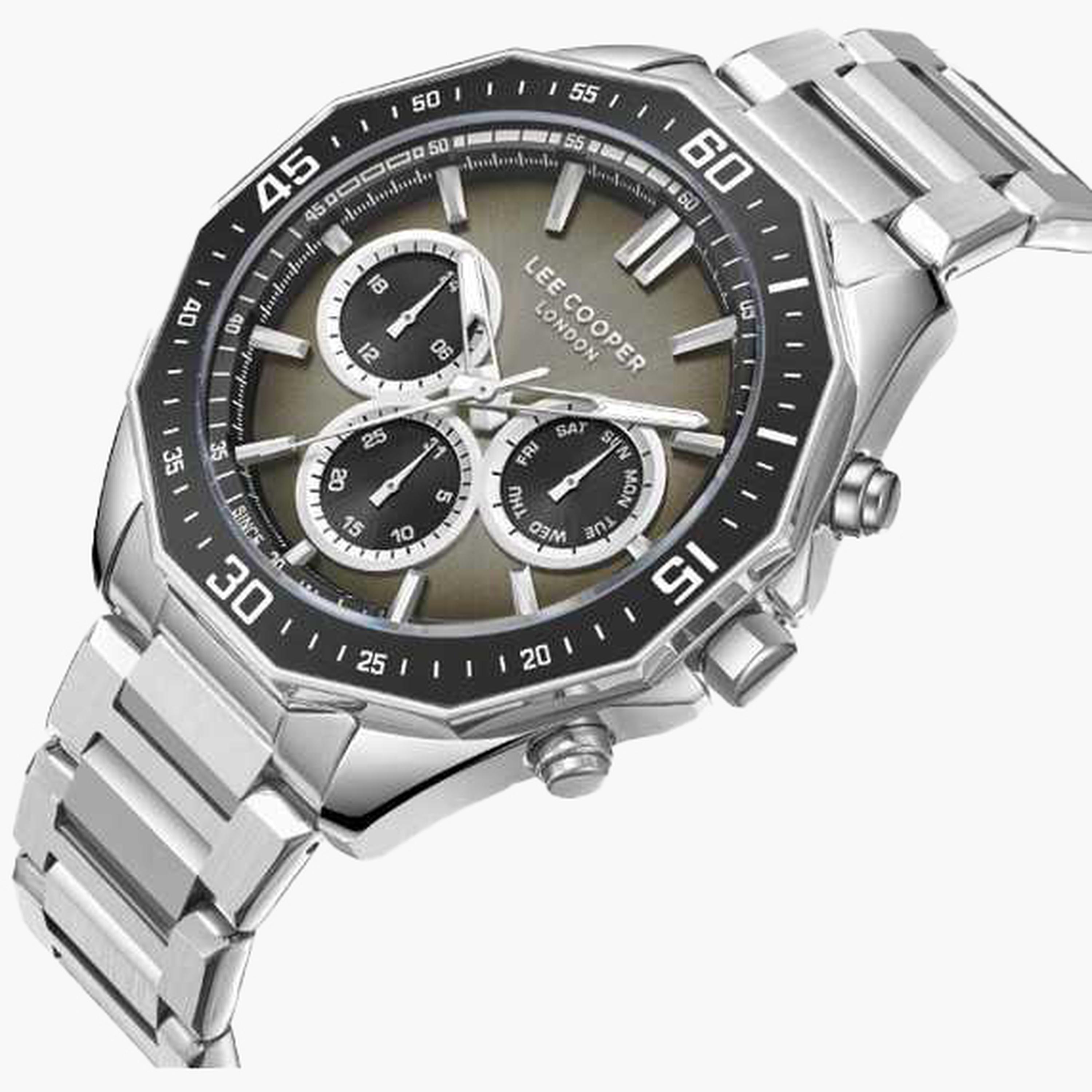 Lee Cooper Men's 45MM Silver Chronograph Metal Strap Watch | LC08021.350-men-watchesandjewellery-watches-image-2