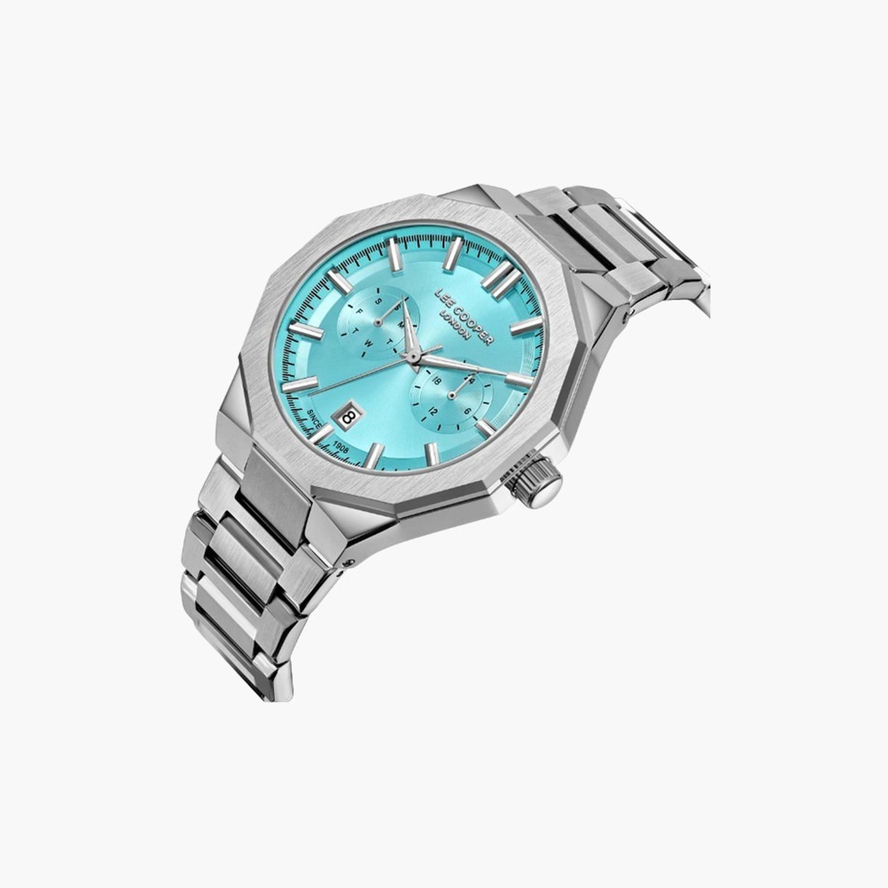 Lee Cooper Men's 44MM Silver Chronograph Metal Strap Watch | LC08018.300-men-watchesandjewellery-watches-image-4