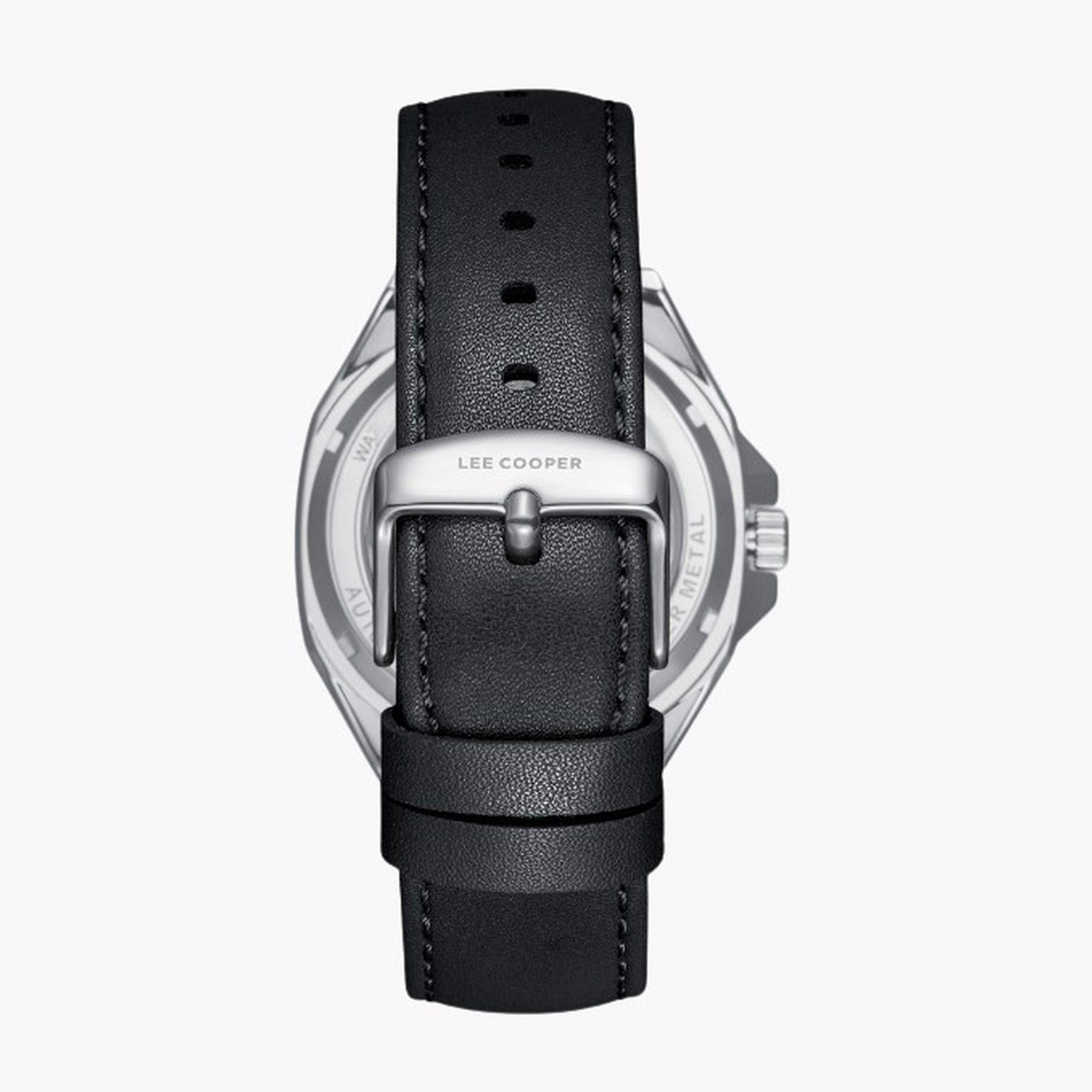Lee Cooper Men's 44MM Black Automatic Leather Strap Watch | LC08103.351-men-watchesandjewellery-watches-image-4