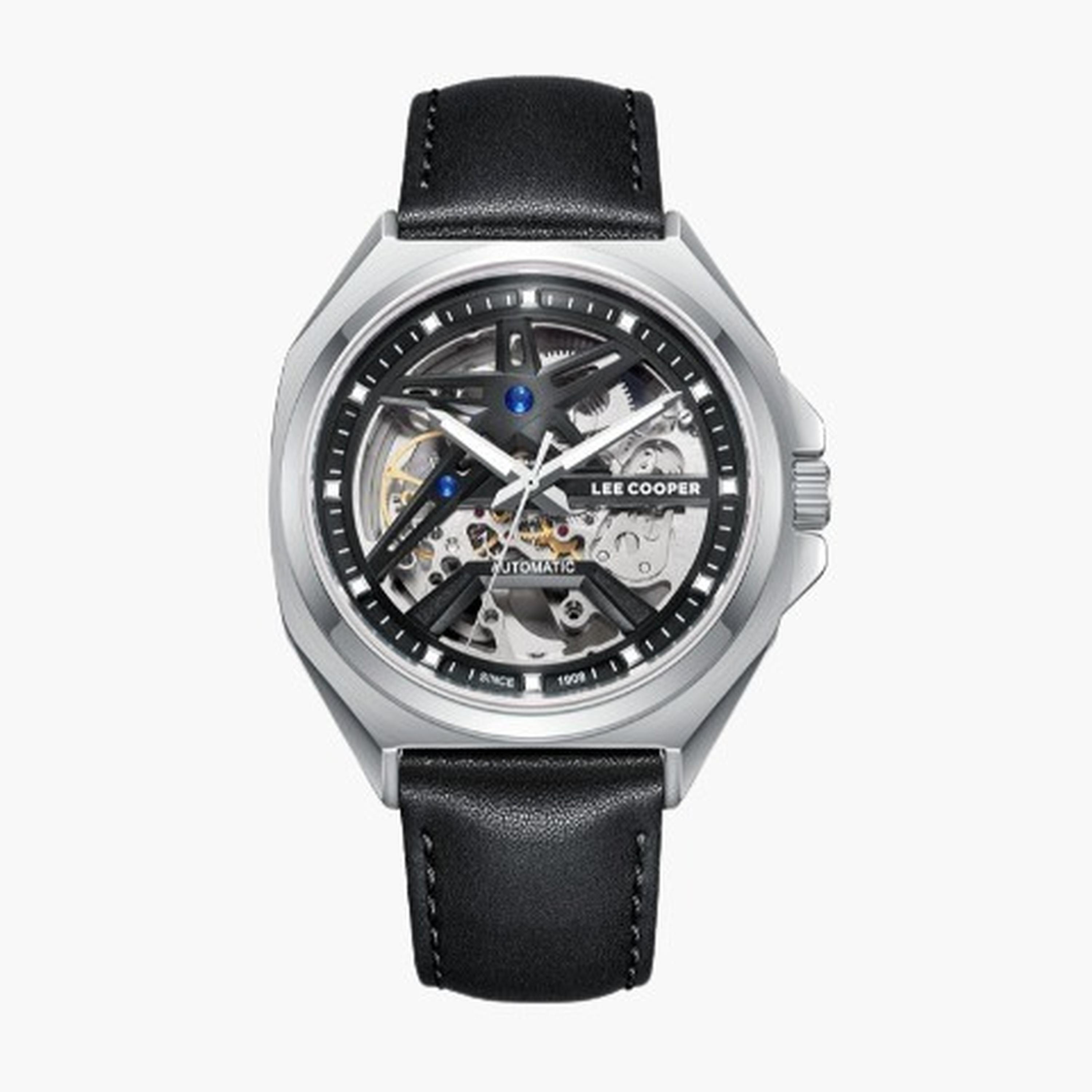 Lee Cooper Men's 44MM Black Automatic Leather Strap Watch | LC08103.351-men-watchesandjewellery-watches-image-9