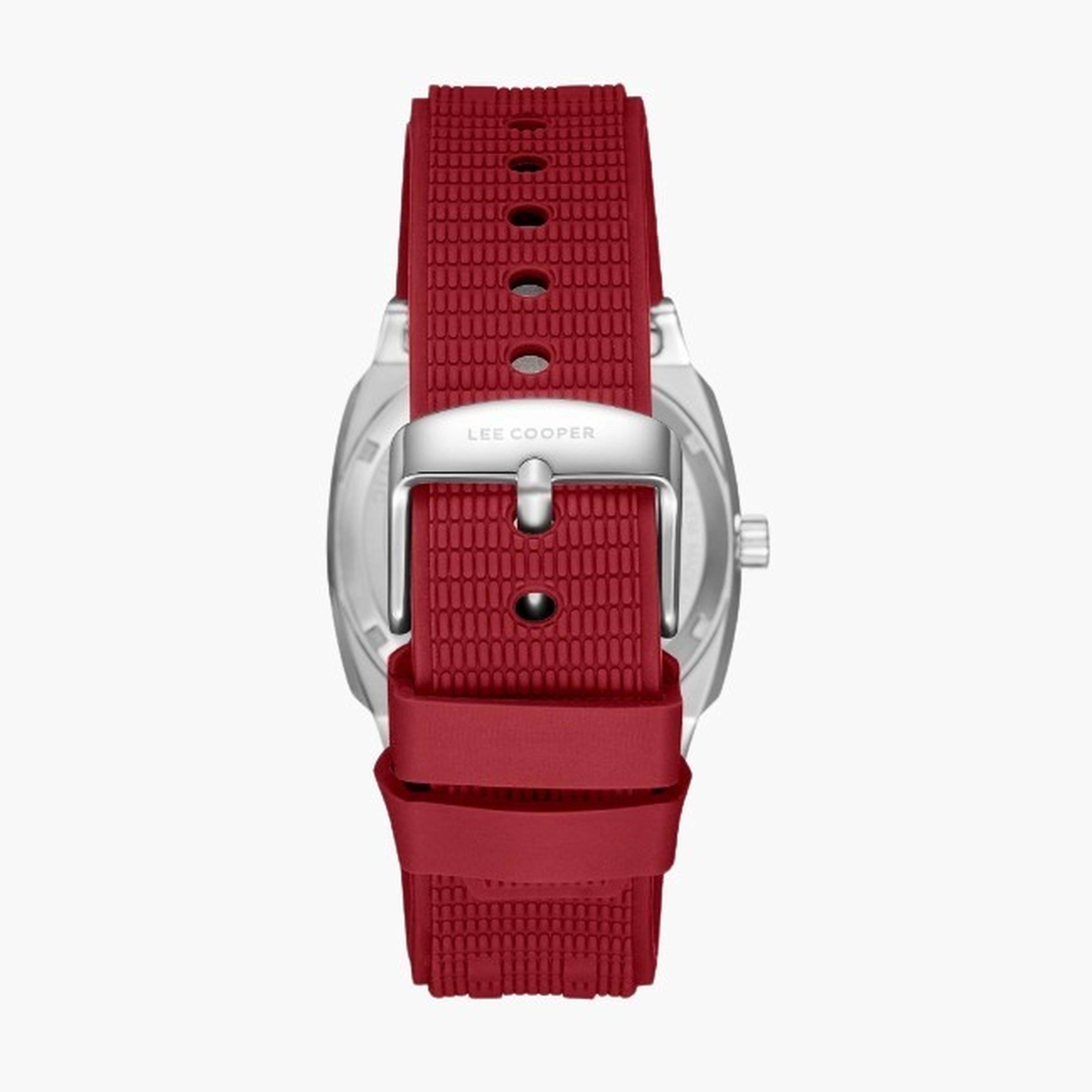 Lee Cooper Men's 41MM Red Automatic Silicone Strap Watch | LC08074.388-men-watchesandjewellery-watches-image-4