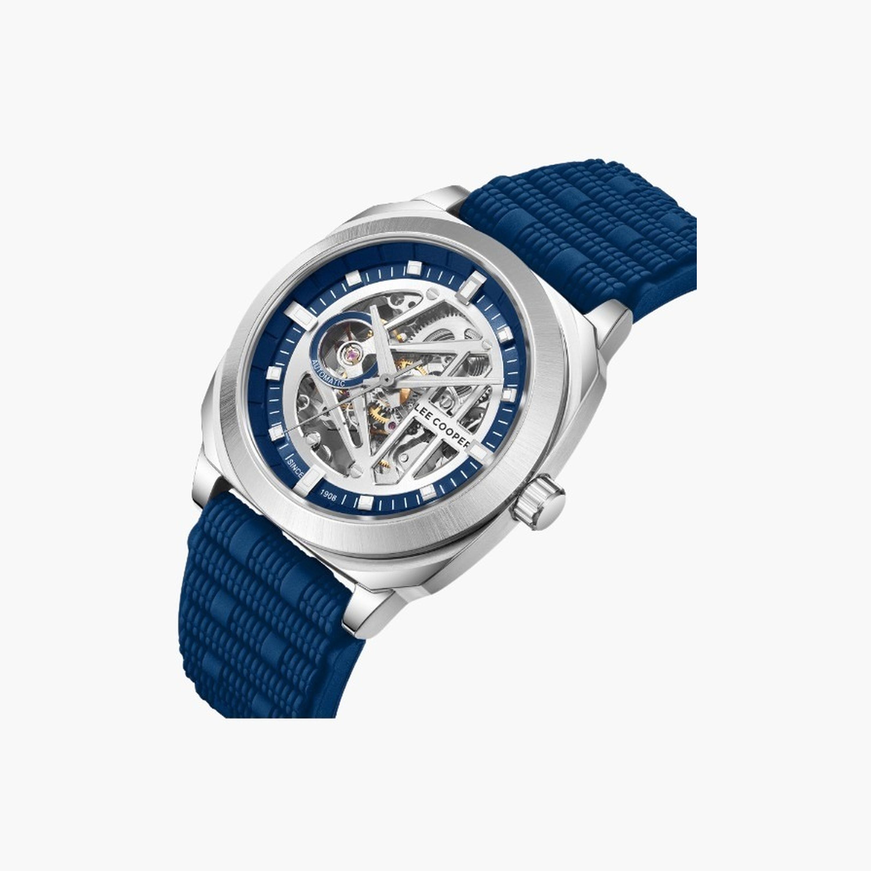 لي كوبر- ساعة رجالية 41 مم أوتوماتيكية سوار سيليكون لون أزرق-men-watchesandjewellery-watches-image-2