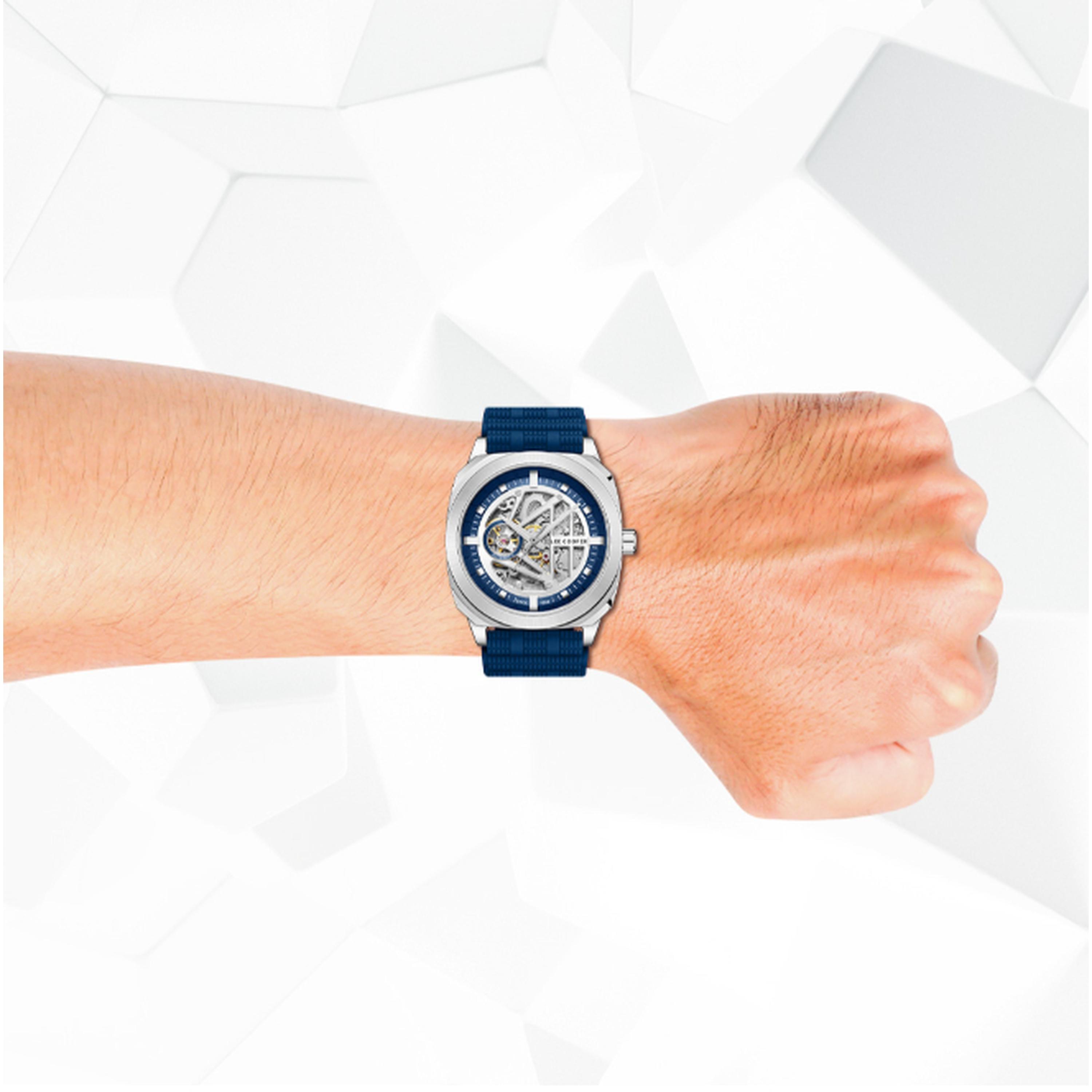 لي كوبر- ساعة رجالية 41 مم أوتوماتيكية سوار سيليكون لون أزرق-men-watchesandjewellery-watches-image-8