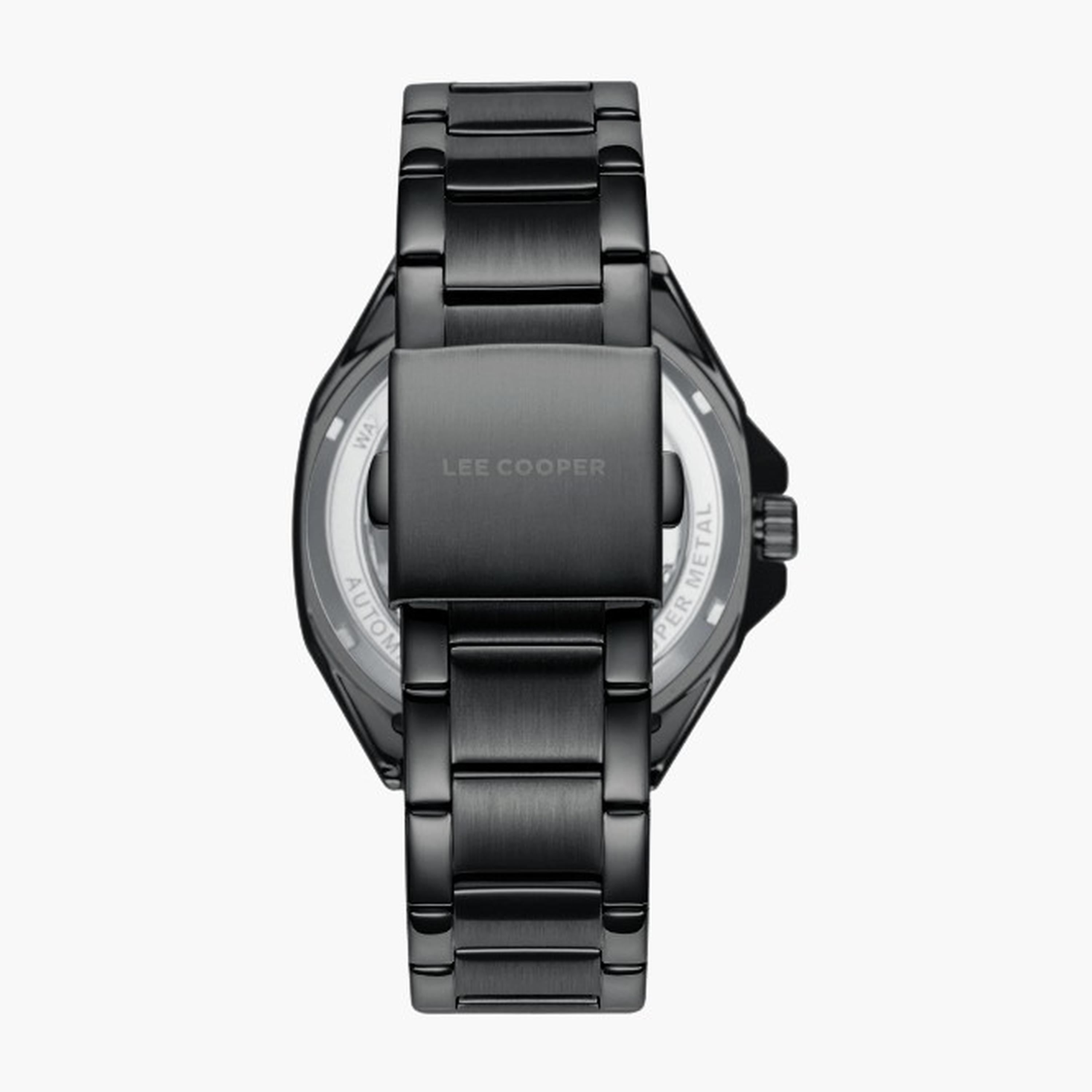 Lee Cooper Men's 44MM Black Automatic Metal Strap Watch | LC08097.060-men-watchesandjewellery-watches-image-4