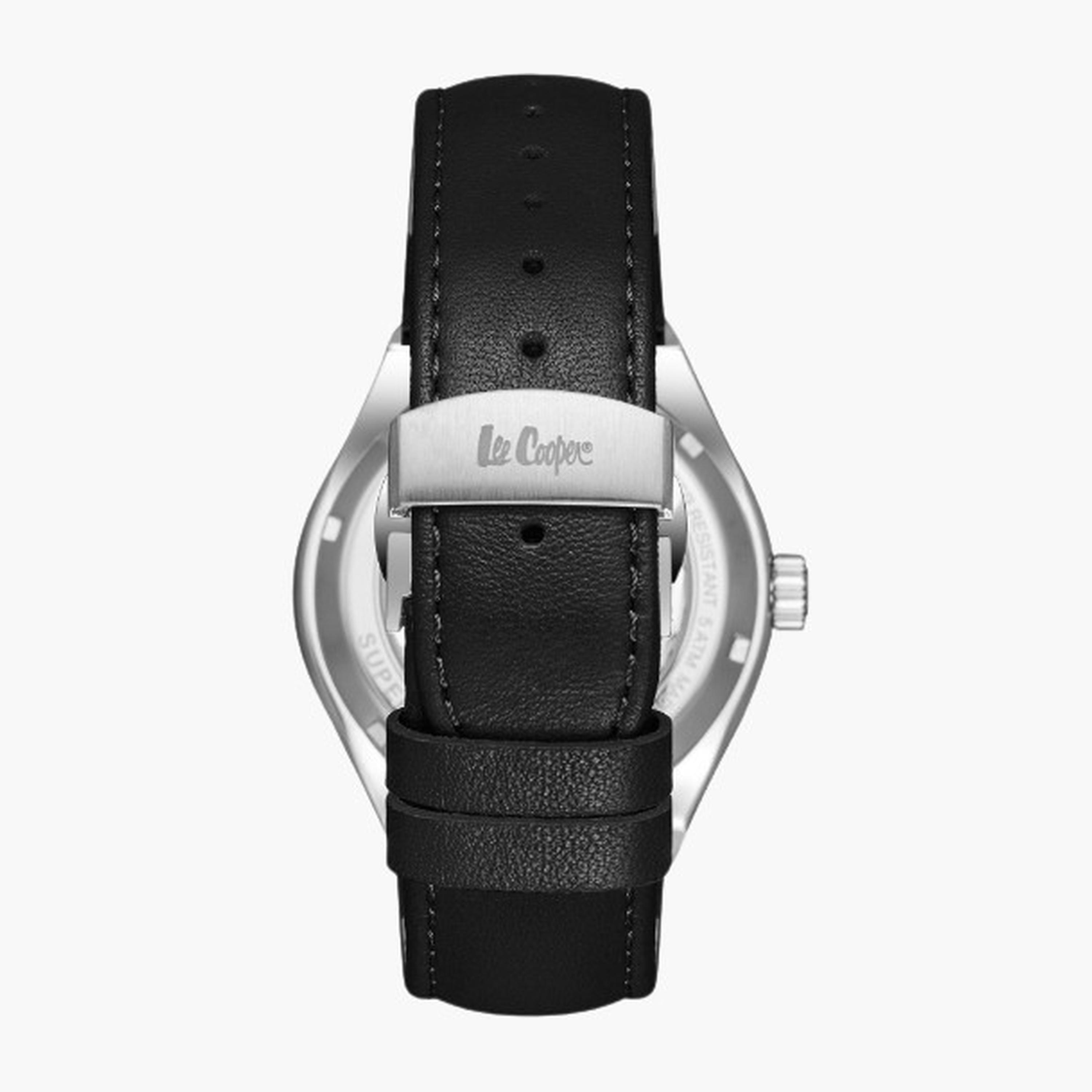 Lee Cooper Men's 45MM Black Automatic Leather Strap Watch | LC08122.351-men-watchesandjewellery-watches-image-2
