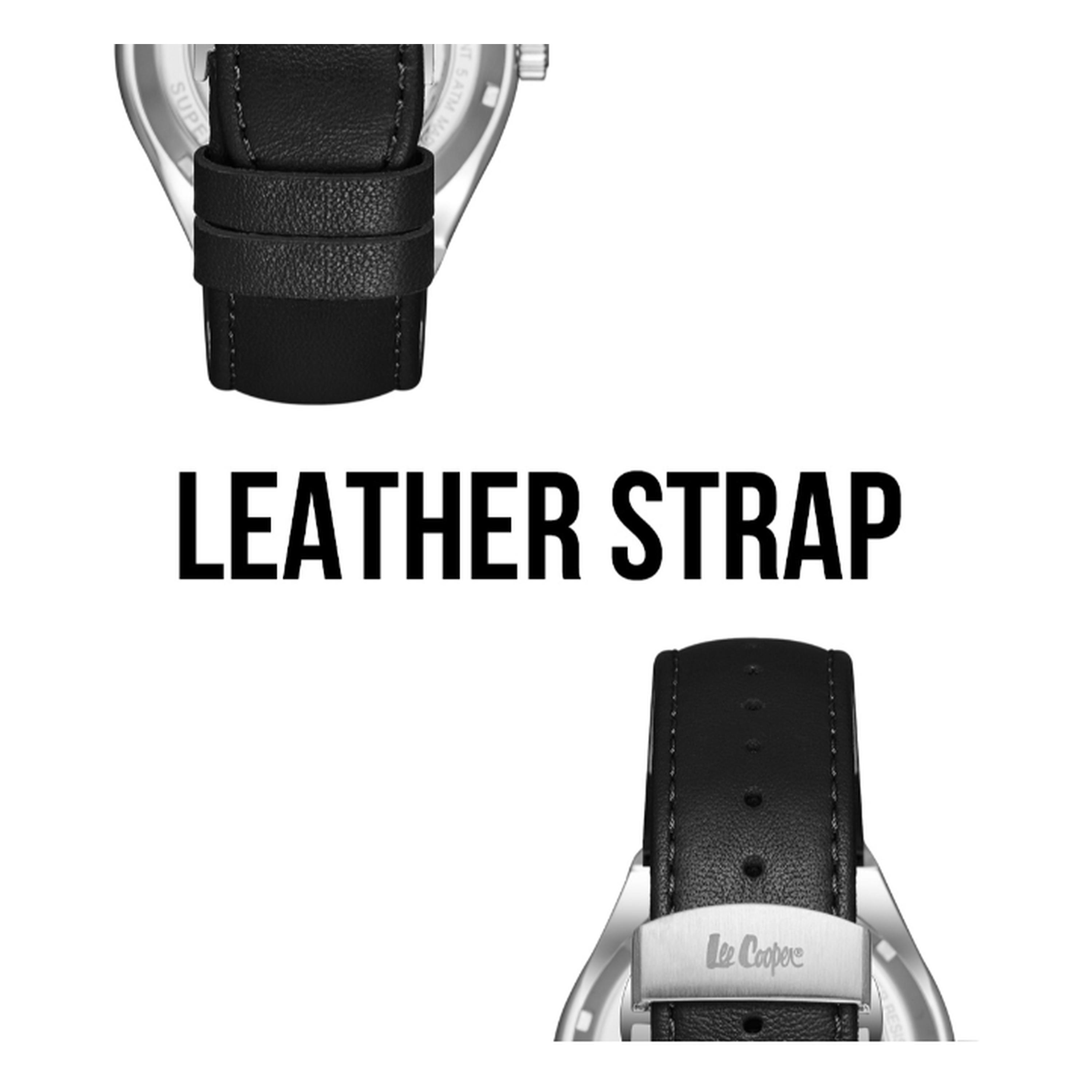 Lee Cooper Men's 45MM Black Automatic Leather Strap Watch | LC08122.351-men-watchesandjewellery-watches-image-6